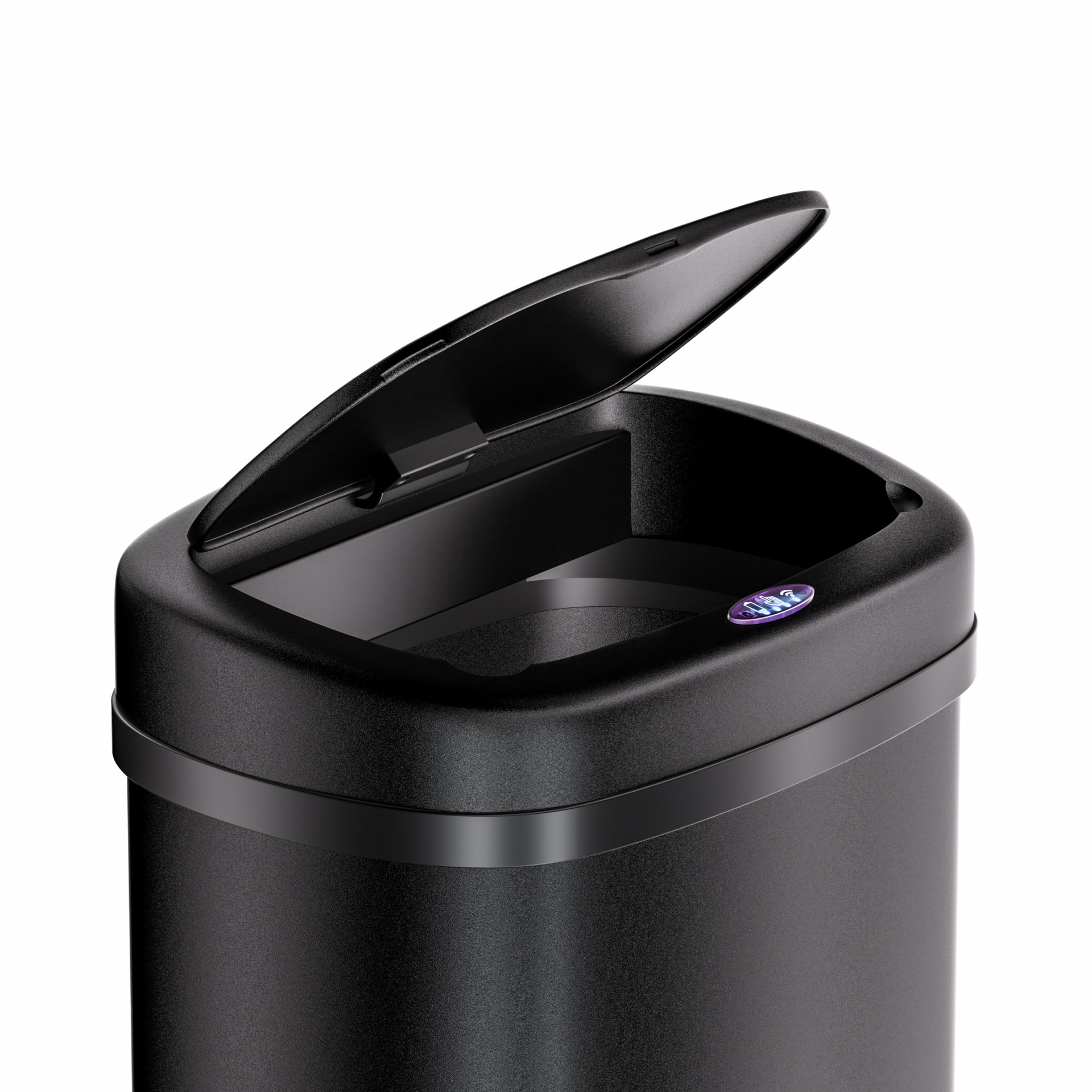 Sensor Mülleimer Edelstahl Schwarz 58L