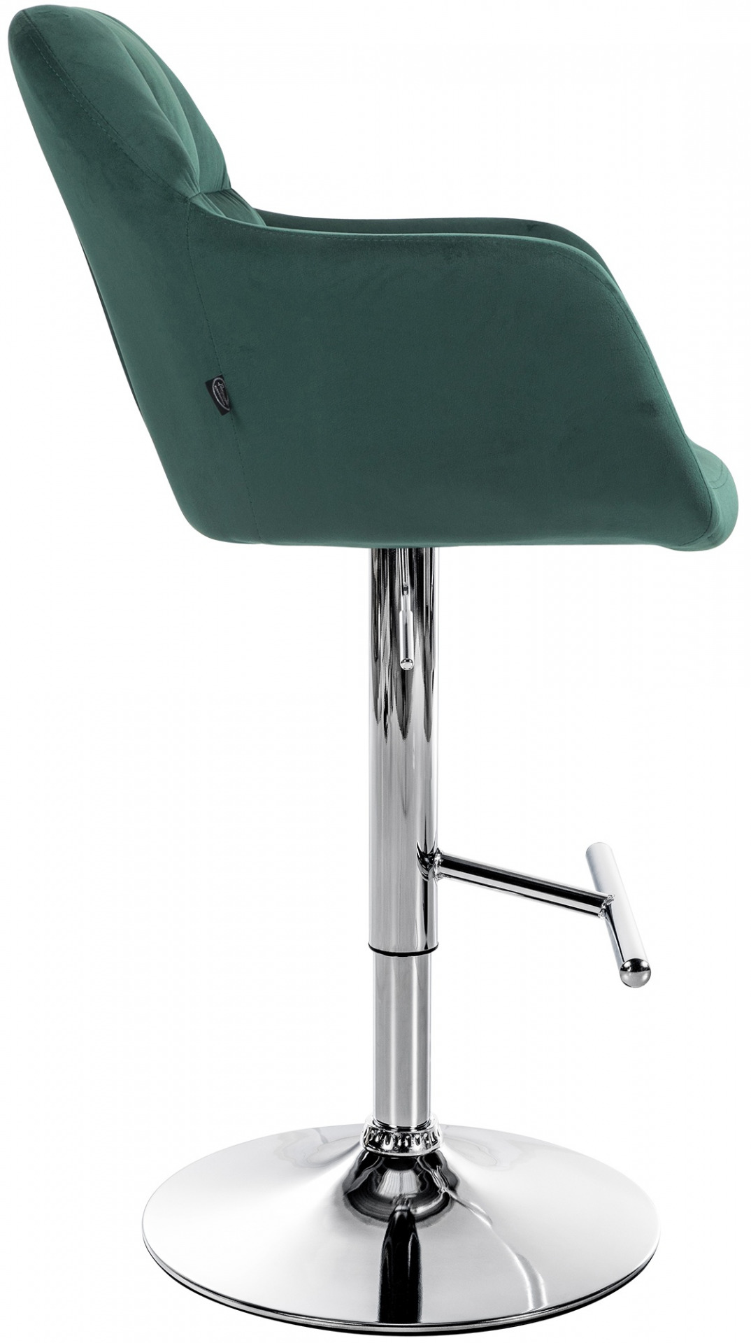 Barhocker Natoma Samt chrom, grün