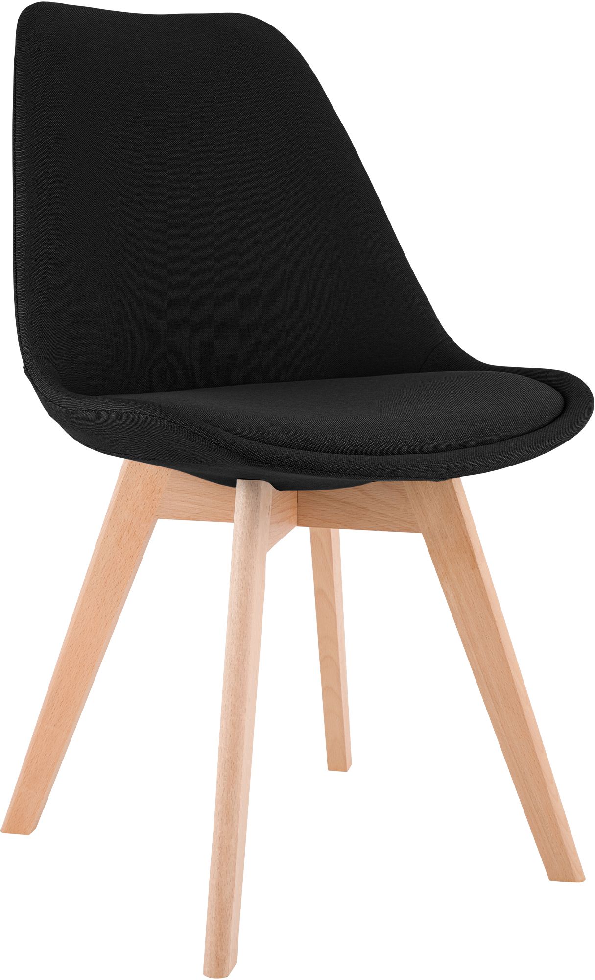 Stuhl Linares Stoff, schwarz