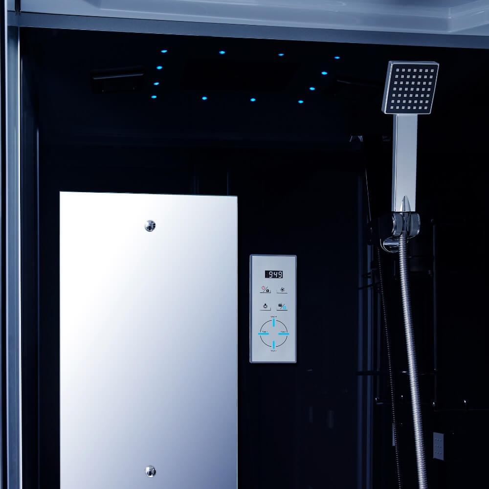 Duschkabine mit LED-Beleuchtung WAVE M - 90 x 90 cm