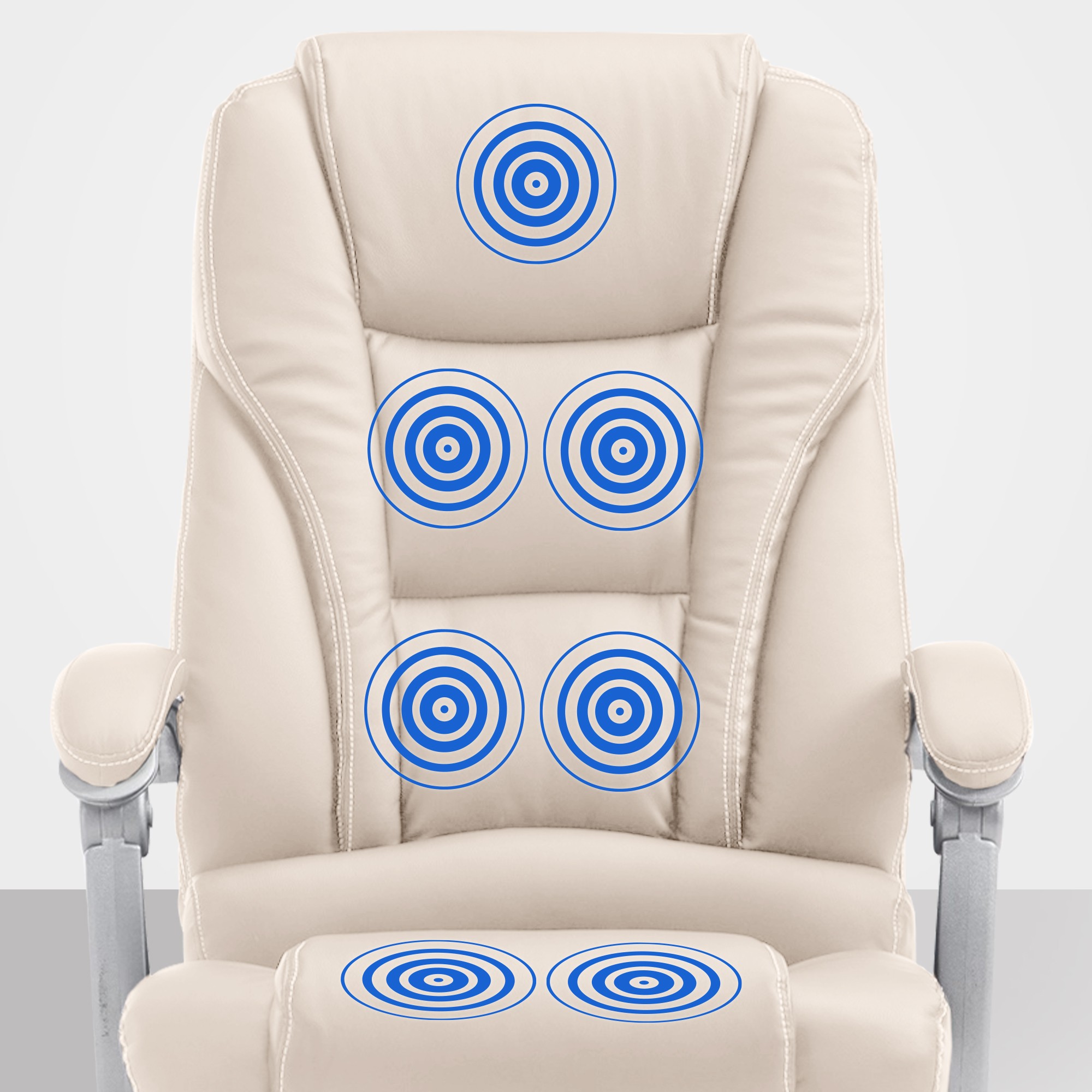 Bürostuhl Pacific mit Massagefunktion V2, creme