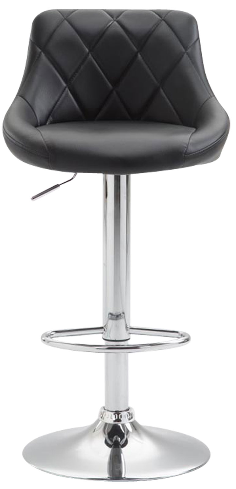 Barhocker Lazio Kunstleder chrom, schwarz