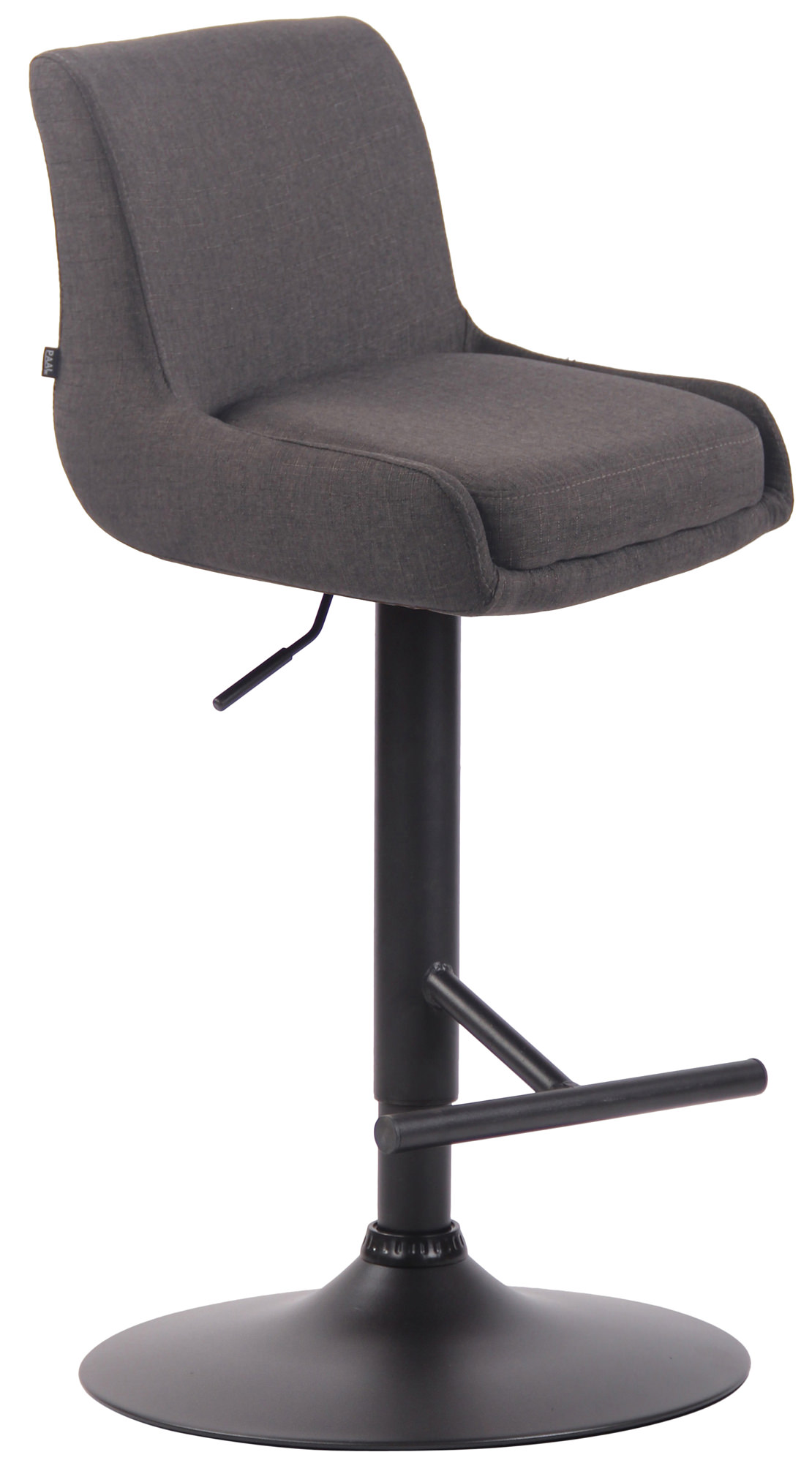 Barhocker Club Stoff schwarz, dunkelgrau
