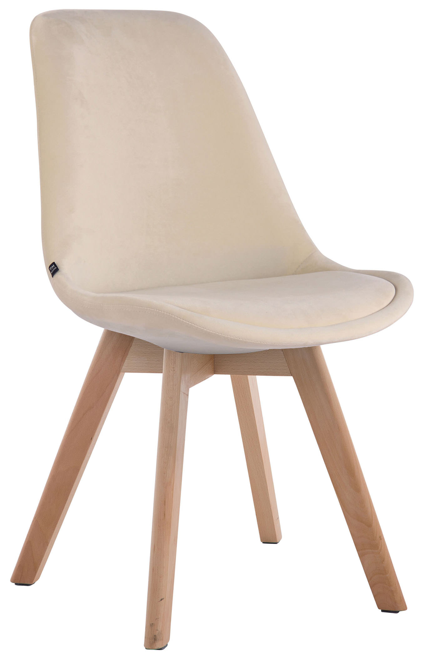 Besucherstuhl Borneo V2 Samt natura, creme