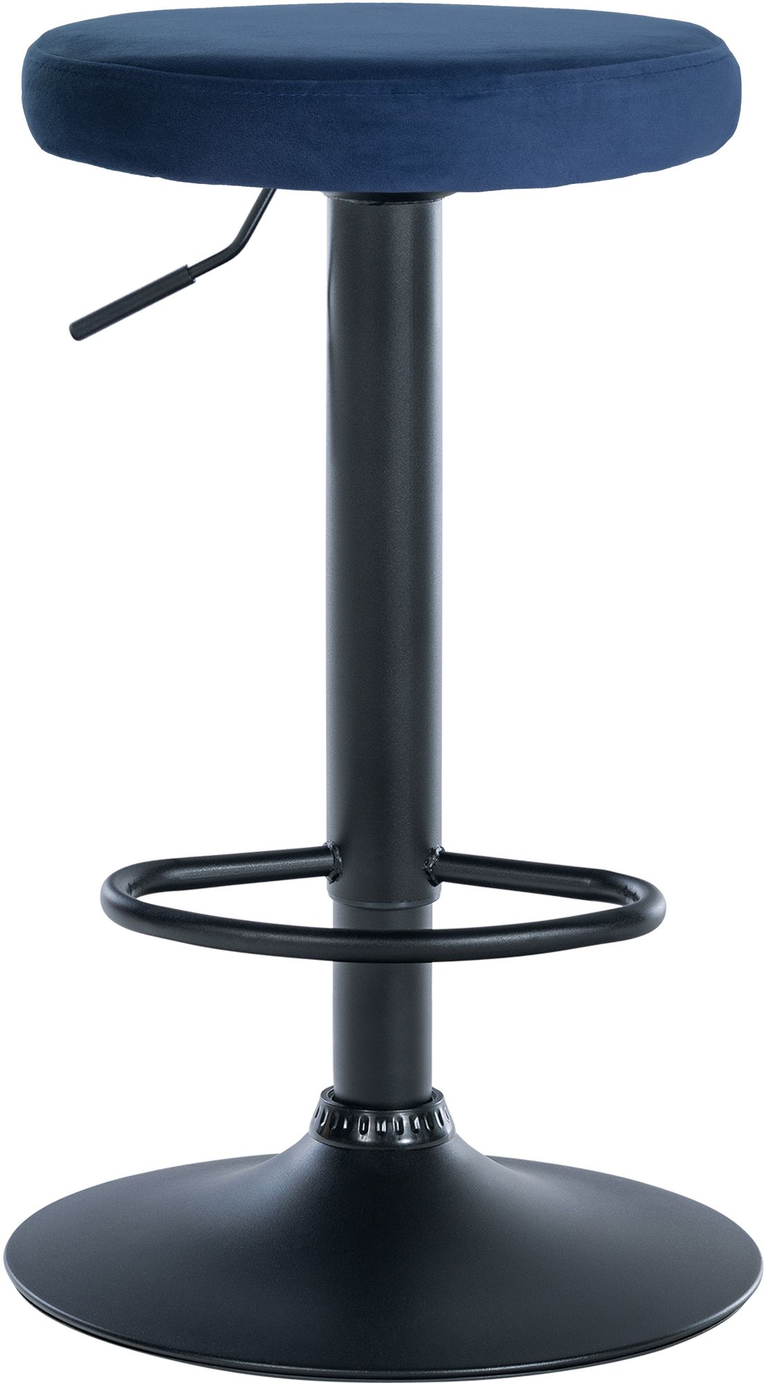 Barhocker Ponte Samt schwarz, blau