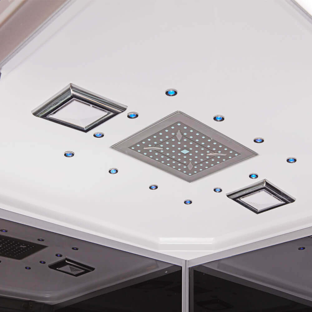 Duschkabine mit LED-Beleuchtung WAVE S - 90 x 80 cm