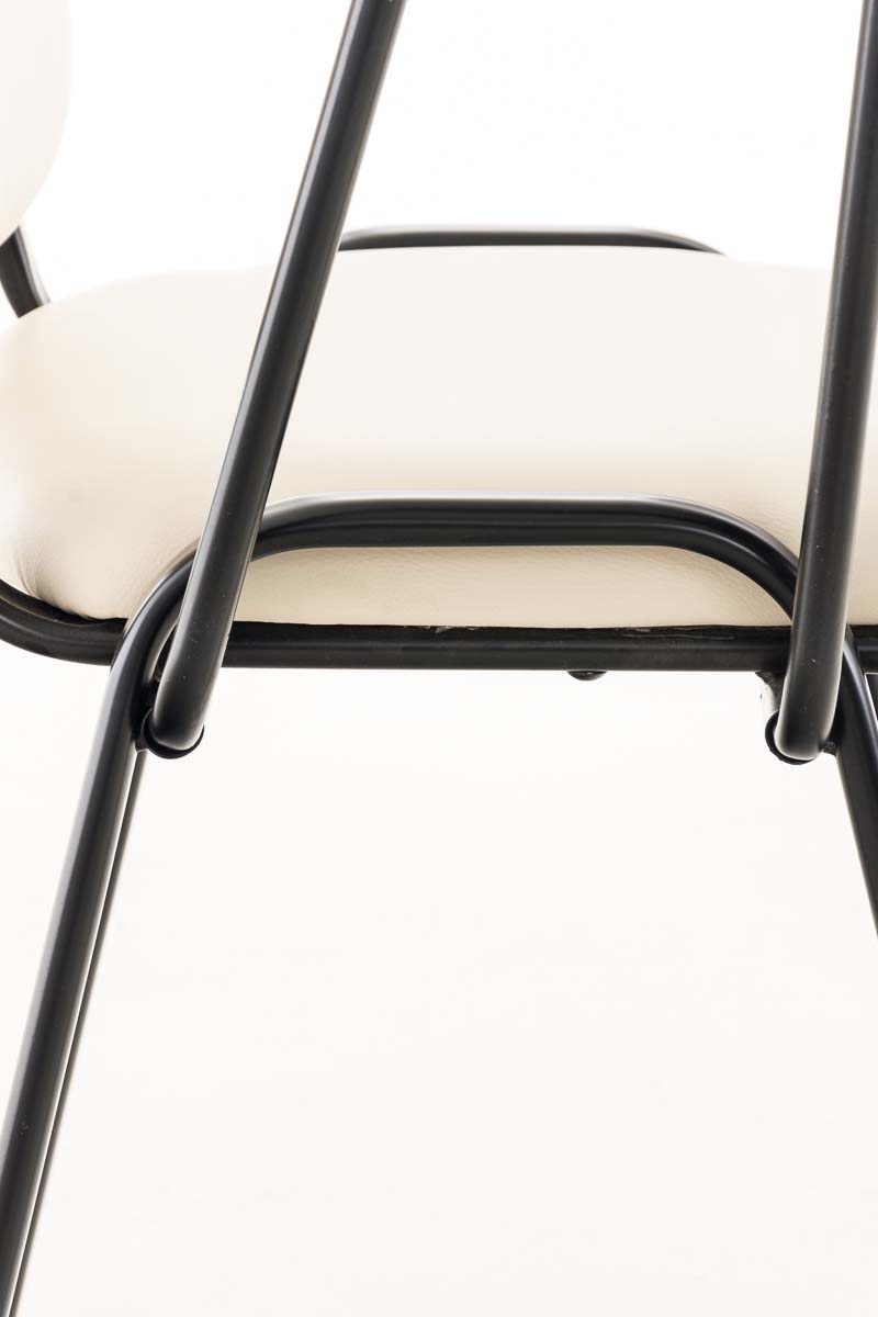 Stuhl Ken mit Klapptisch Kunstleder, creme