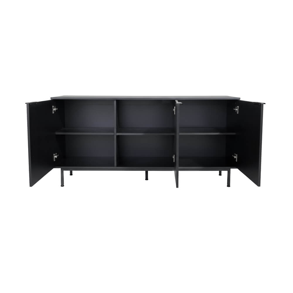 Sideboard NYLA Schwarz - 154 x 73 cm