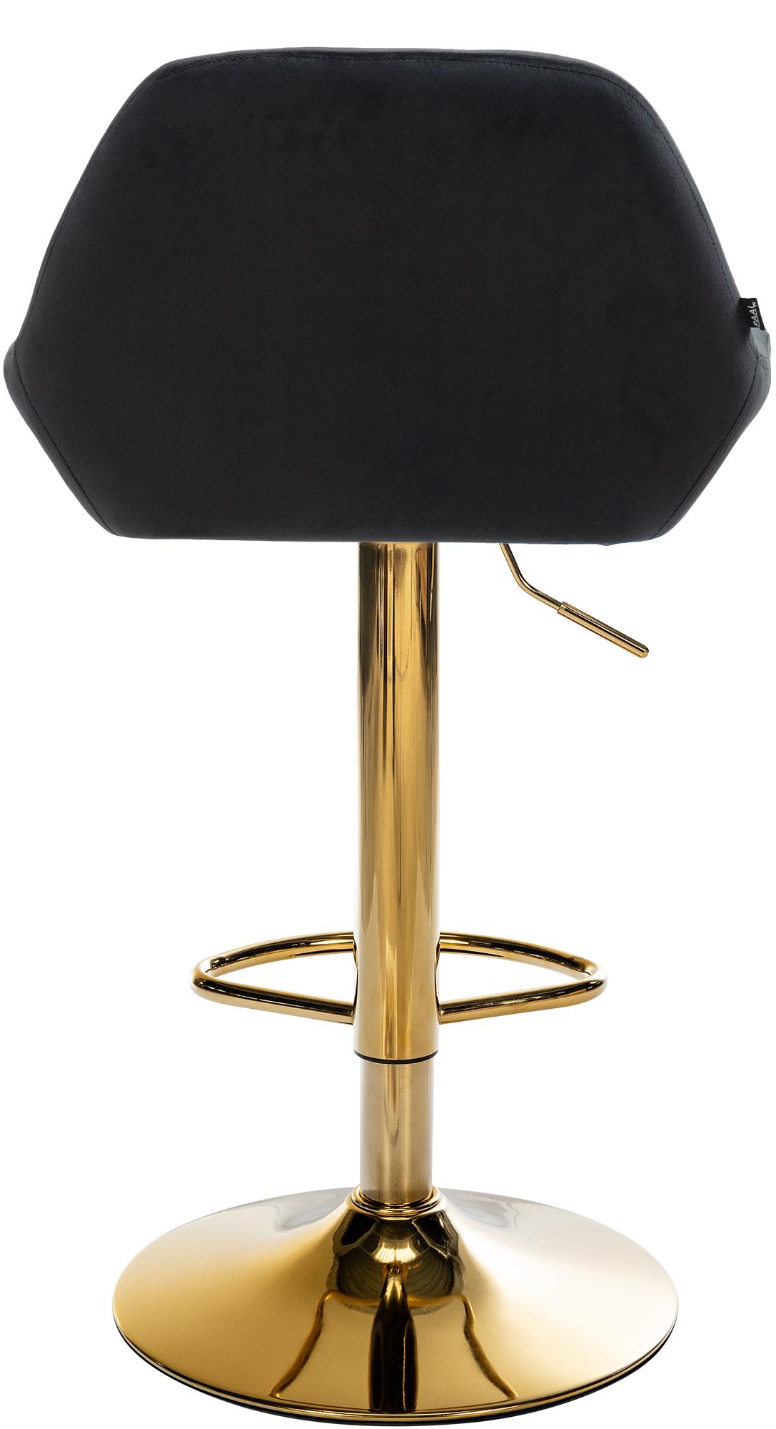 2er Set Barhocker Braga Gold Samt, schwarz