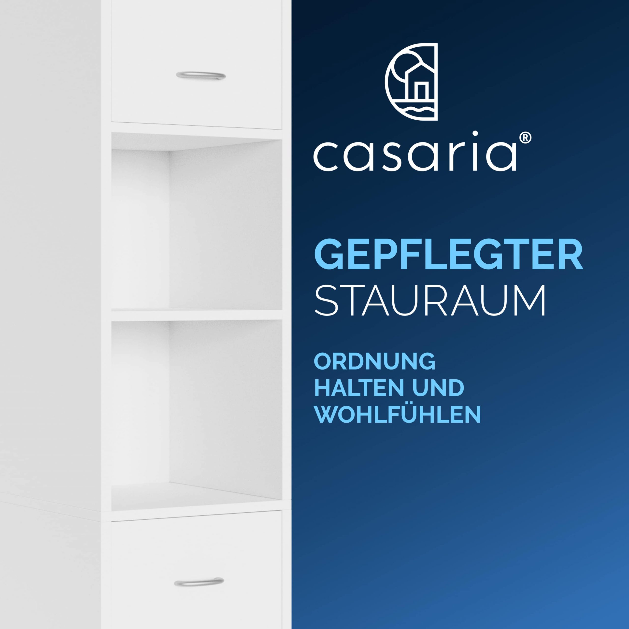 Badezimmerhochschrank Neapel Weiß 180x30x30cm