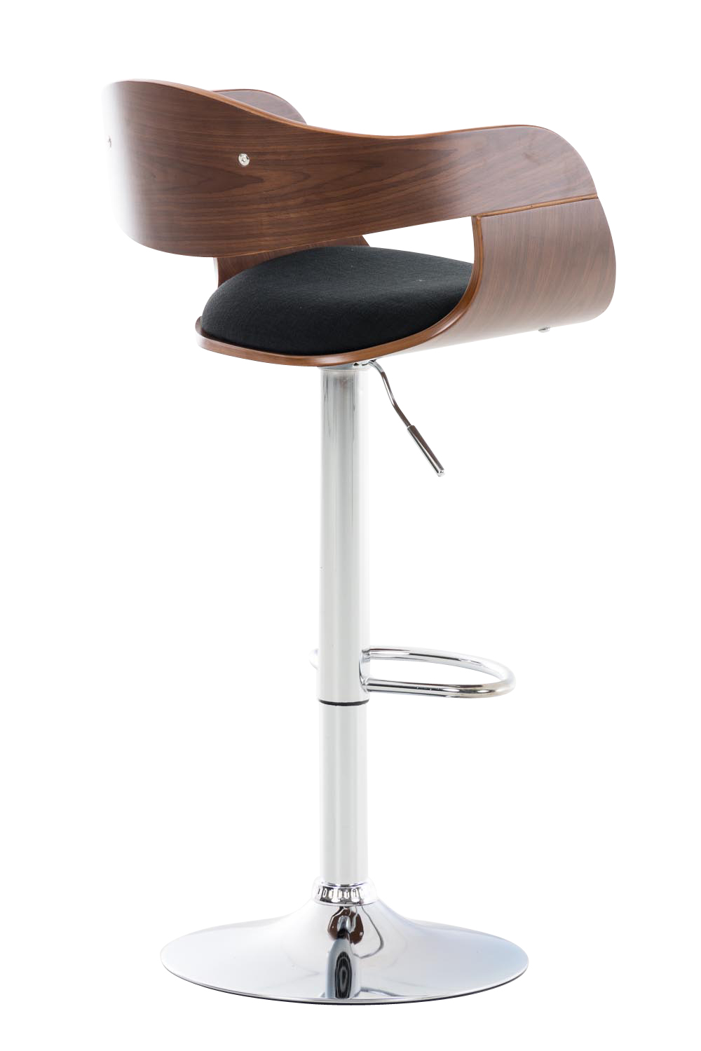 Barhocker Kingston C Stoff, walnuss/schwarz