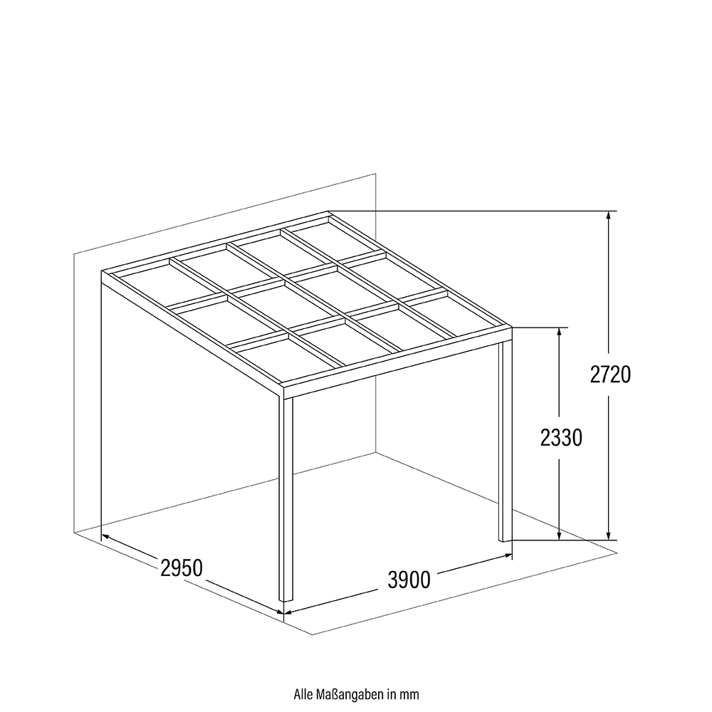 Terrassenüberdachung SOLIS DELUXE - 390 x 295 x cm Weiß