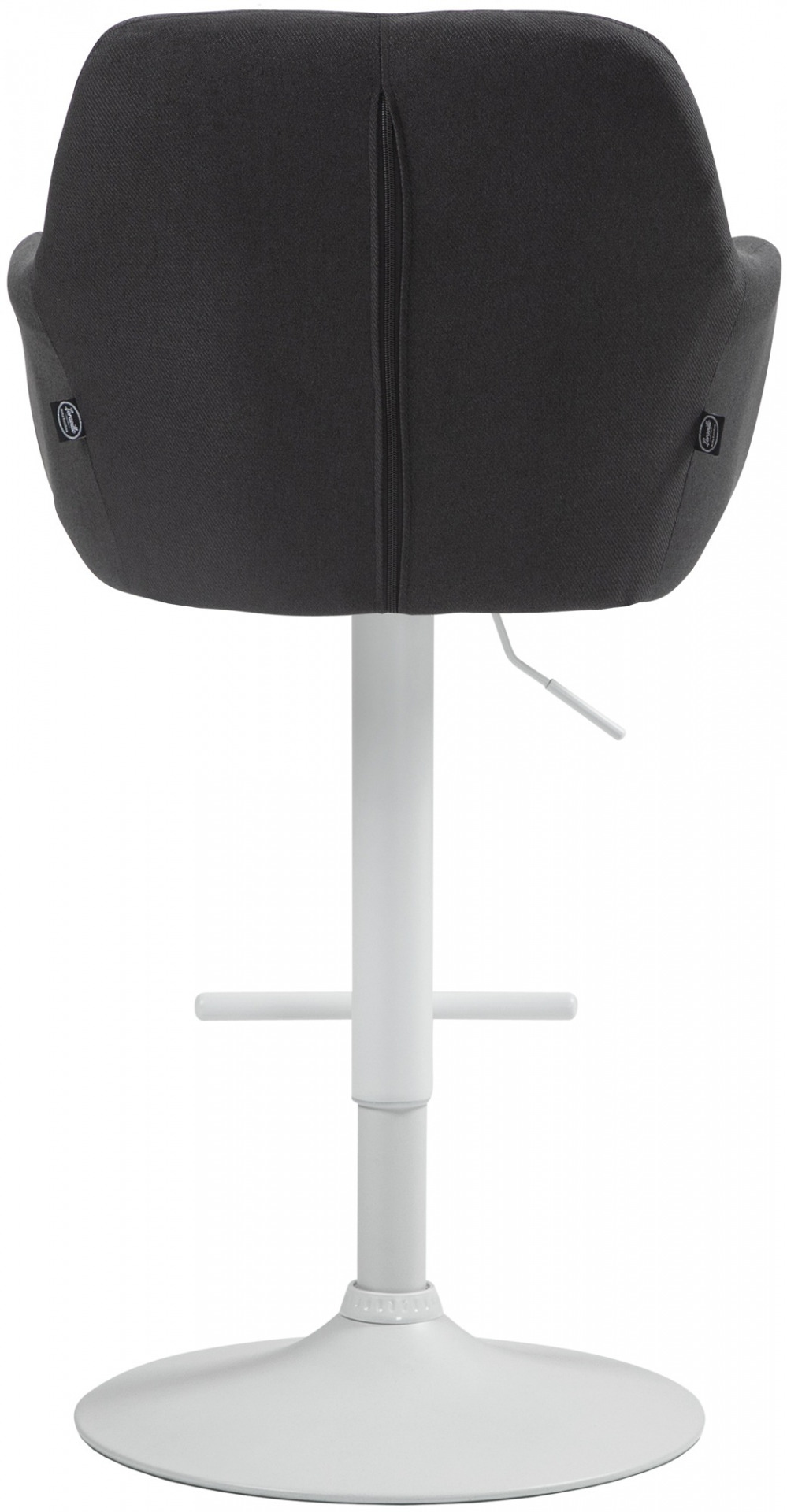 Barhocker Natoma Stoff weiß, schwarz