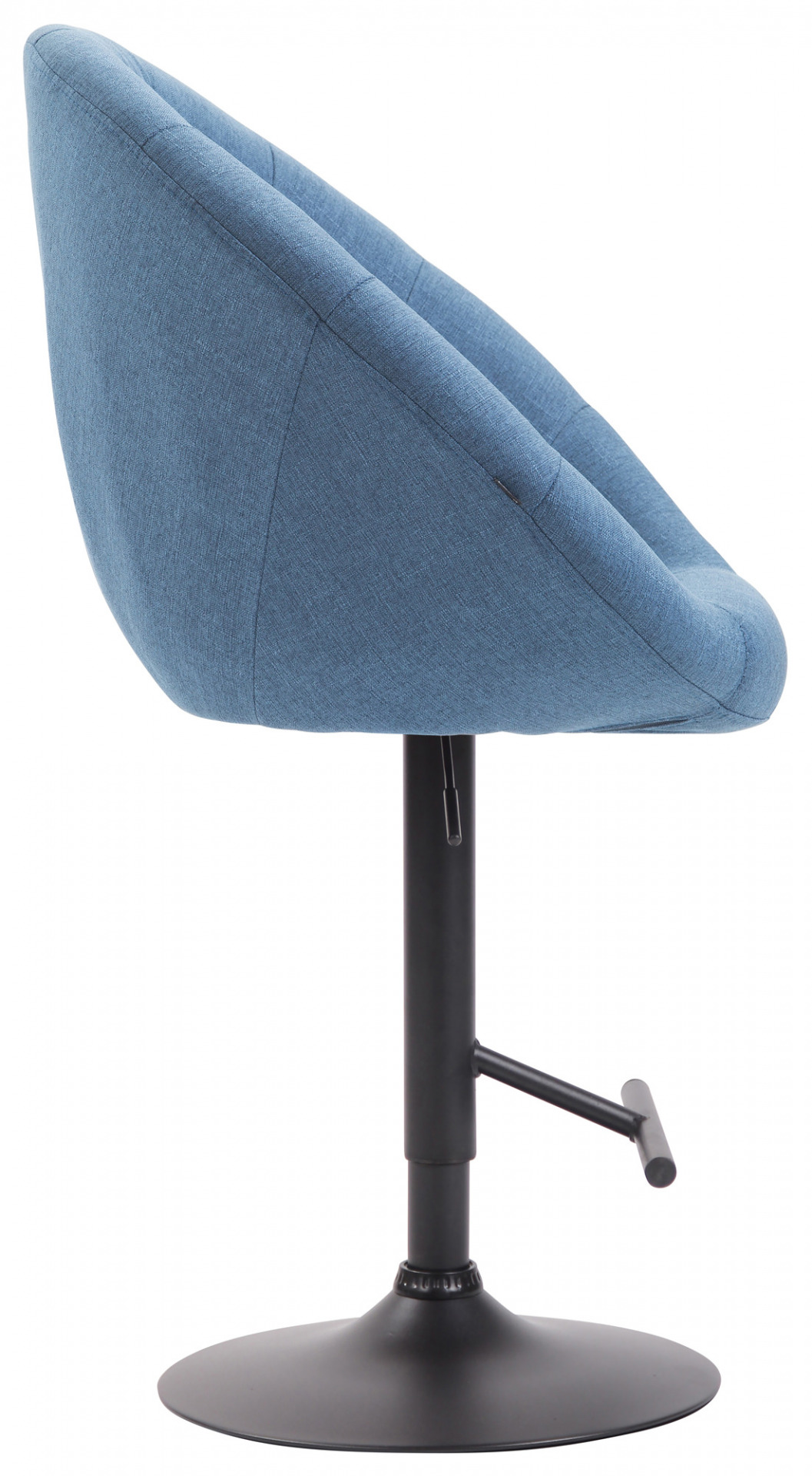 Barhocker London V2 Stoff schwarz, blau