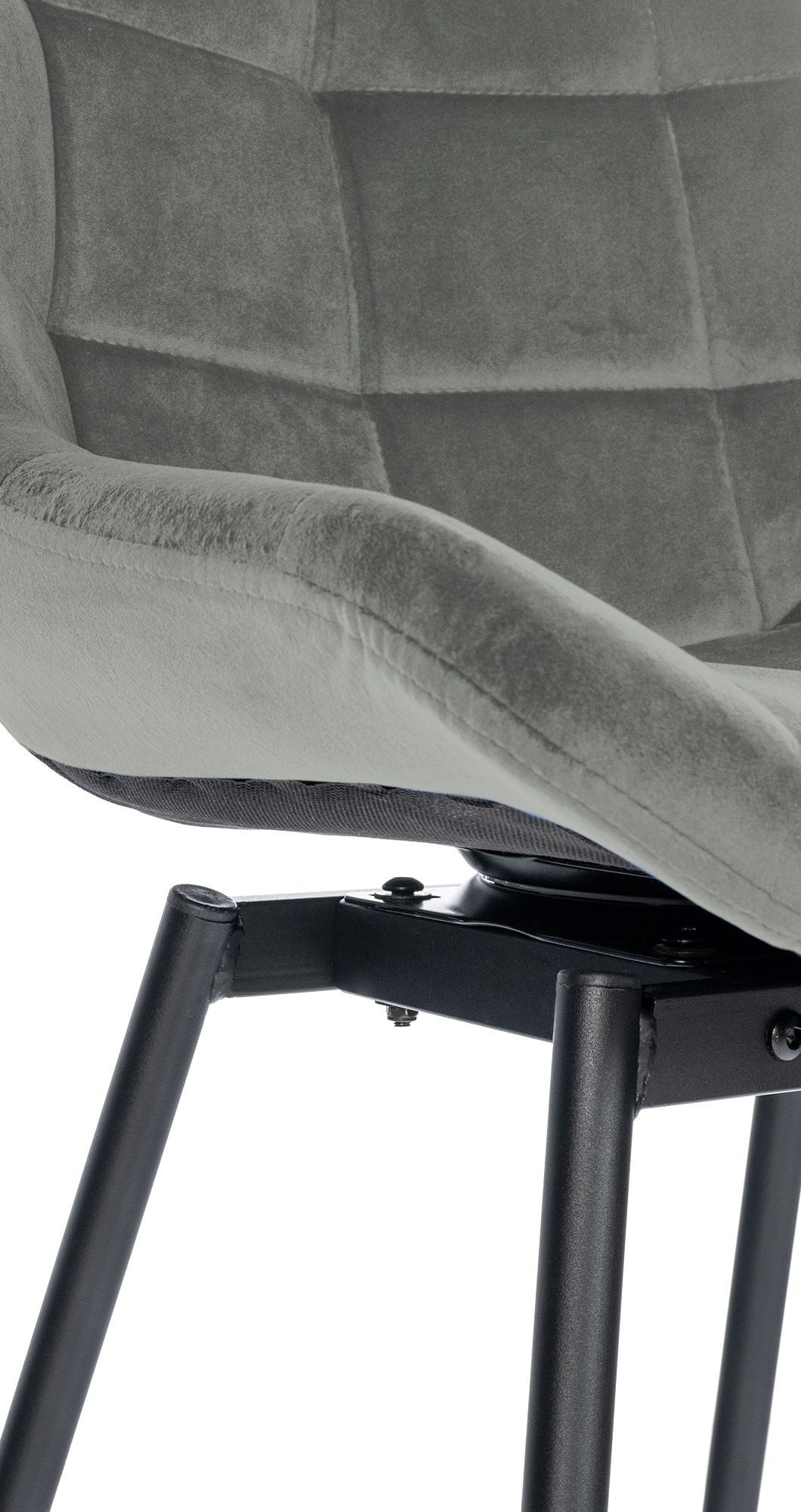 Barhocker Weston Schwenkbar Samt, grau