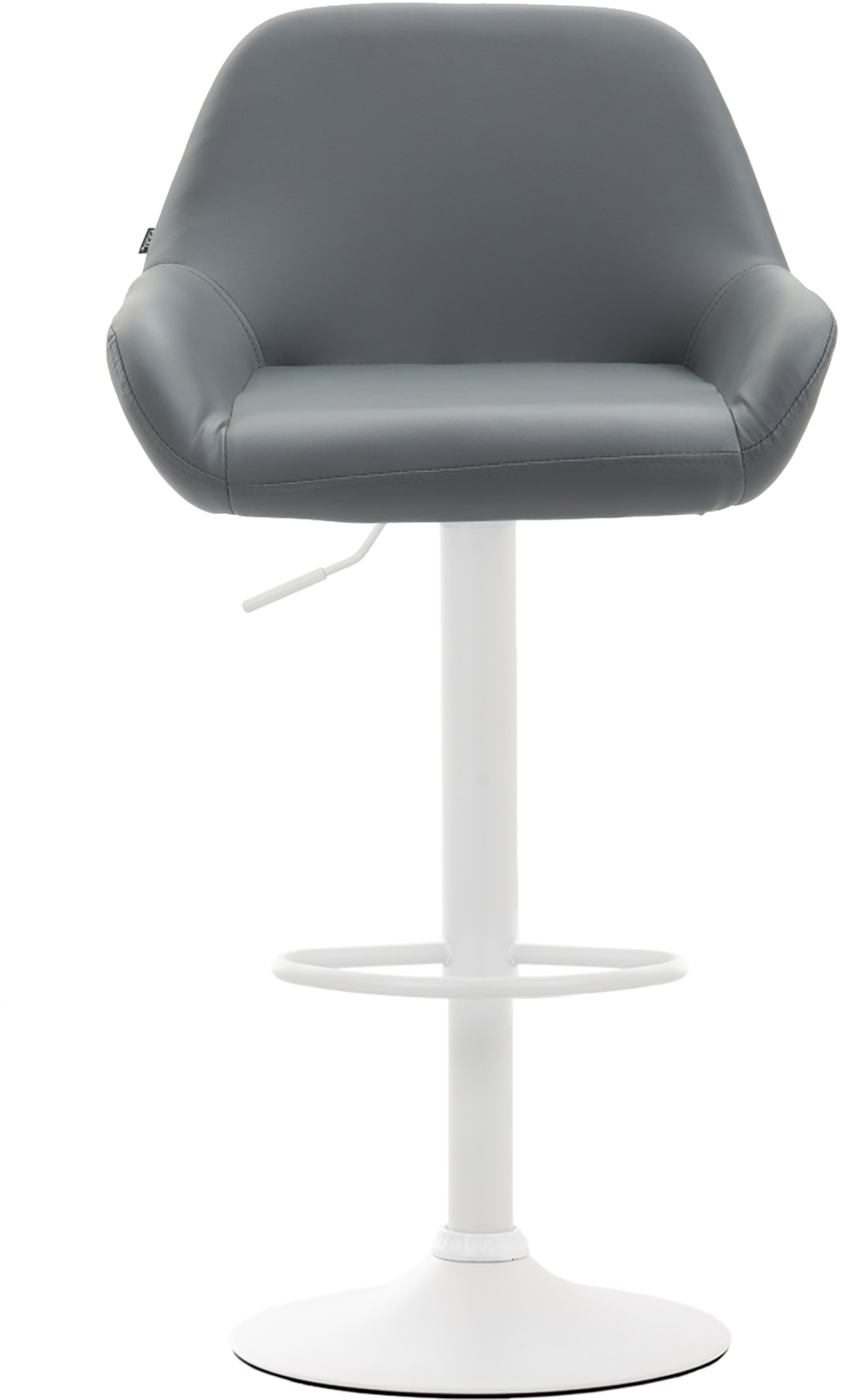 2er Set Barhocker Braga Kunstleder weiß, grau