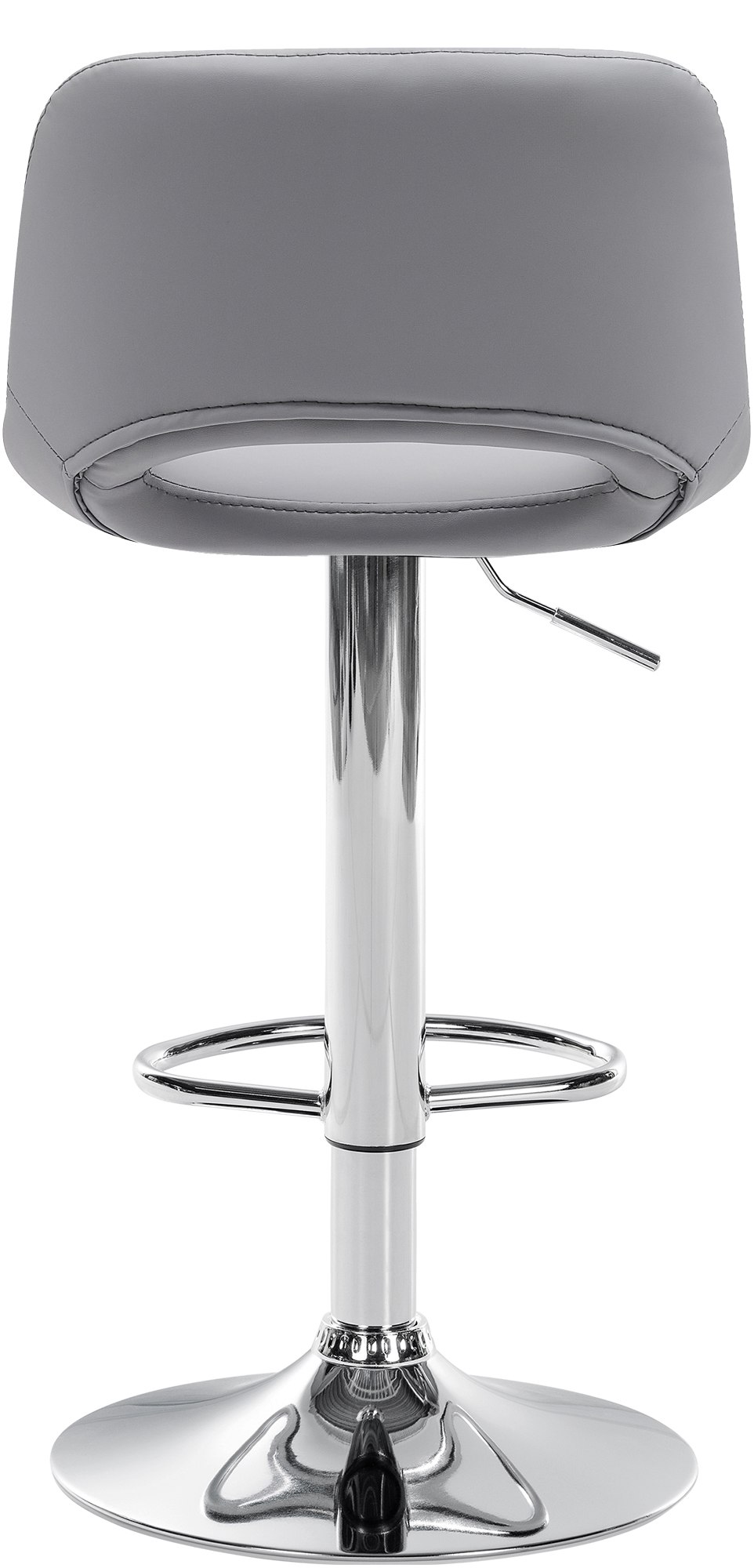 Barhocker Camden Kunstleder chrom, grau