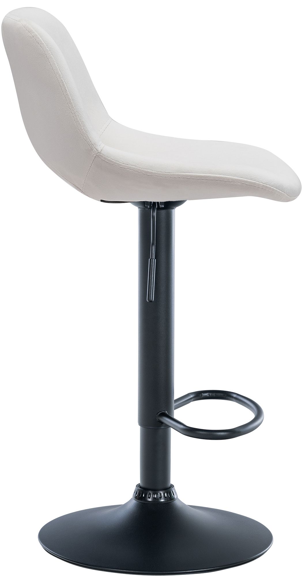 Barhocker Camden Samt schwarz, creme