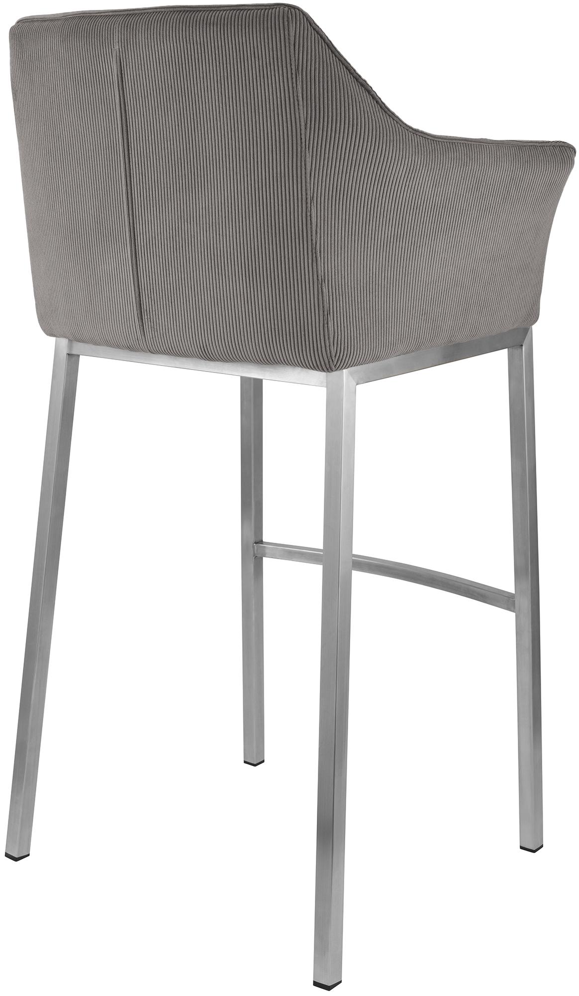 Barhocker Damaso E Cord mit 4-Fuß Gestell, taupe