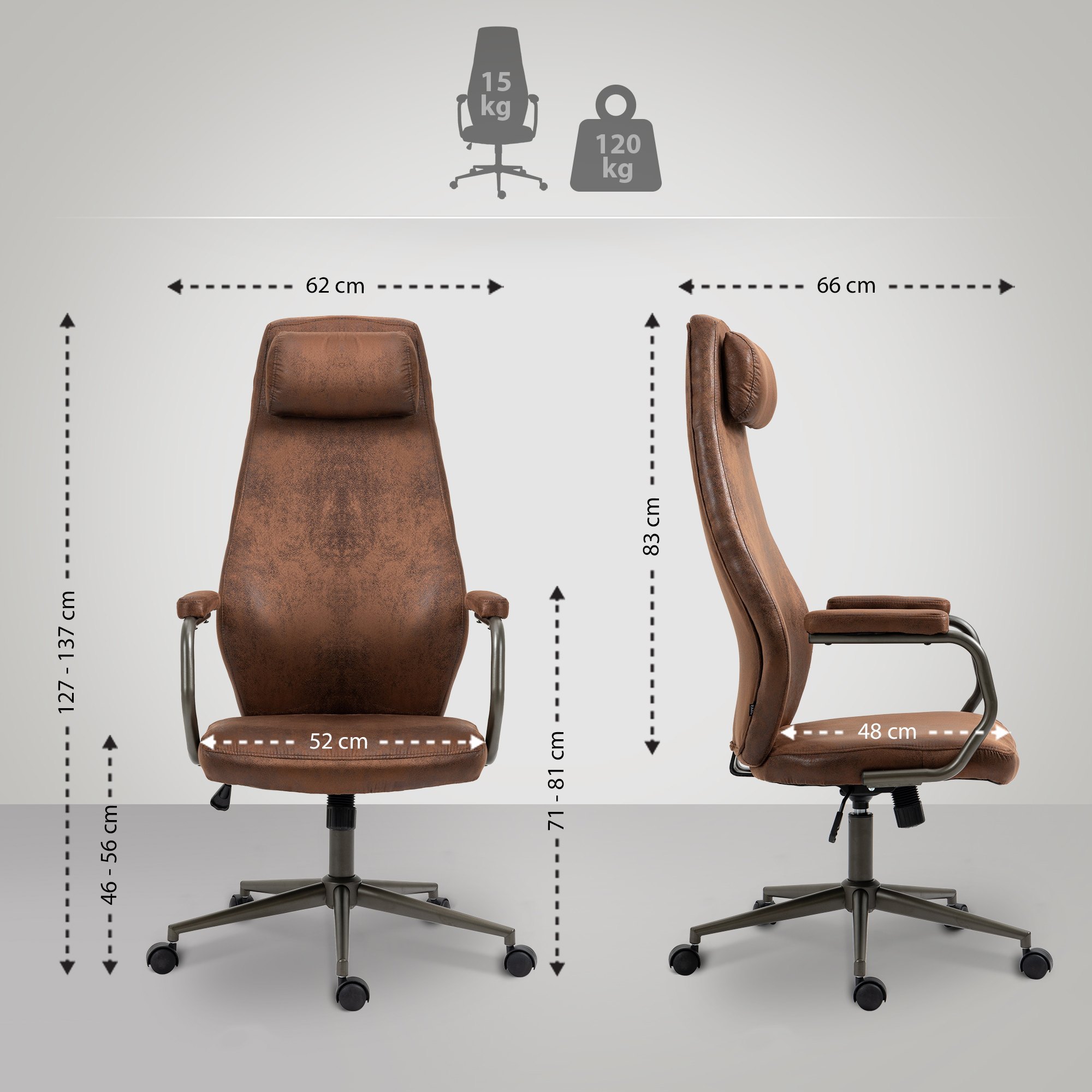 Bürostuhl Pocatello, cognac