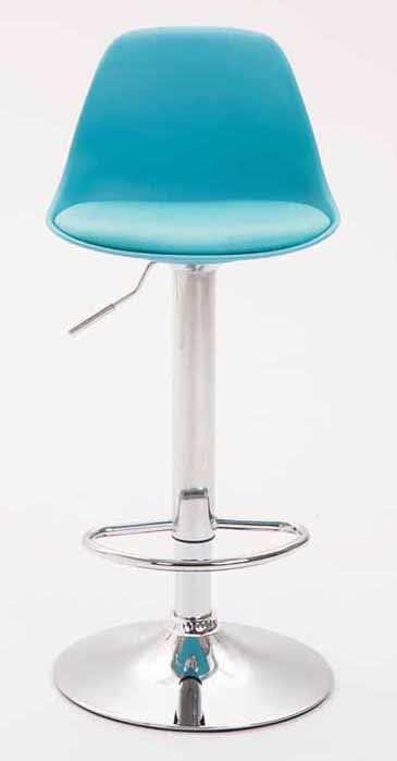 2er Set Barhocker Kiel Kunststoff chrom, blau