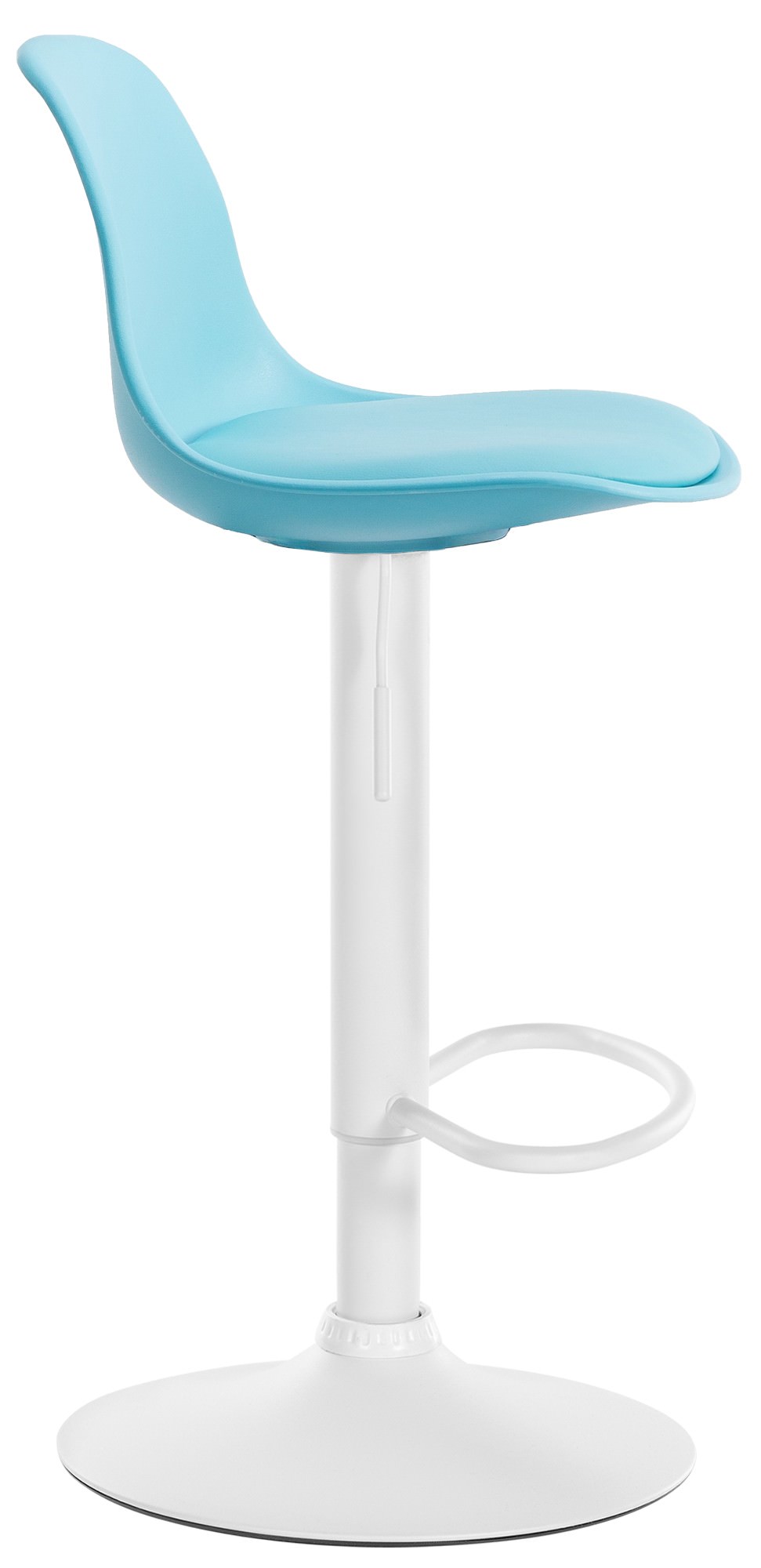 Barhocker Kiel Kunstleder weiß, blau