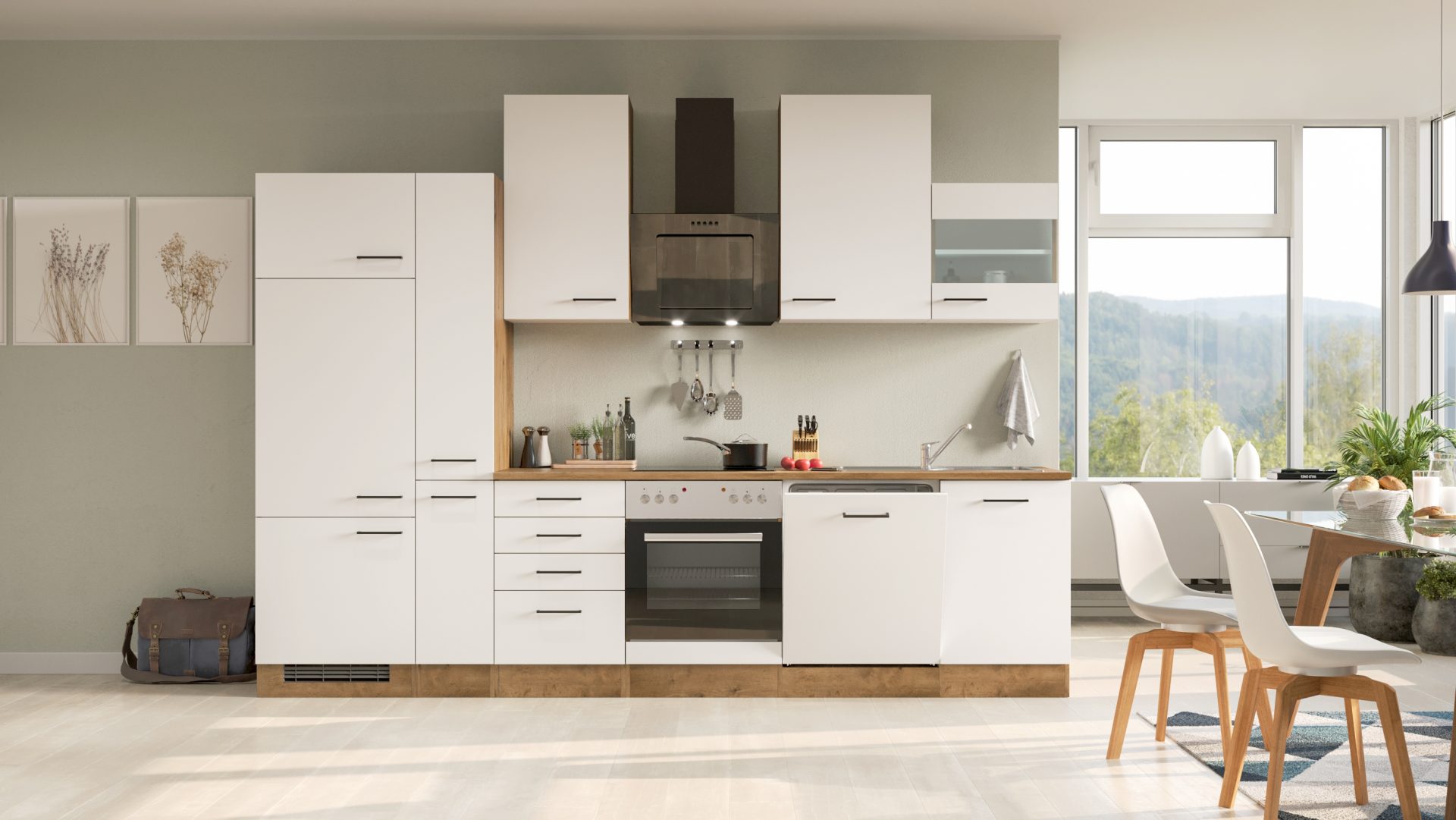Küchenzeile Avila 310 cm mit E-Geräten