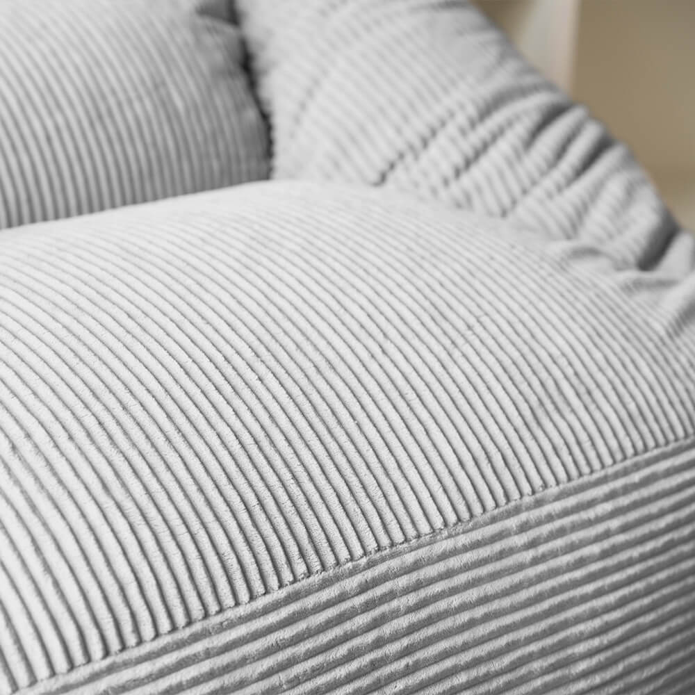 Sitzsack mit Hocker COZY – Hellgrau