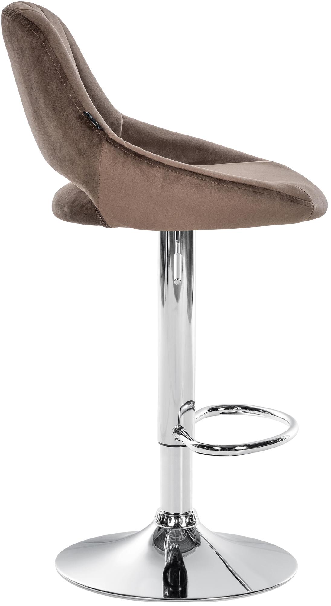 Barhocker Milet Samt chrom, braun