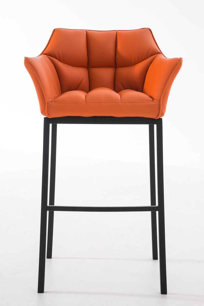 Barhocker Damaso B mit 4-Fuß Gestell, orange