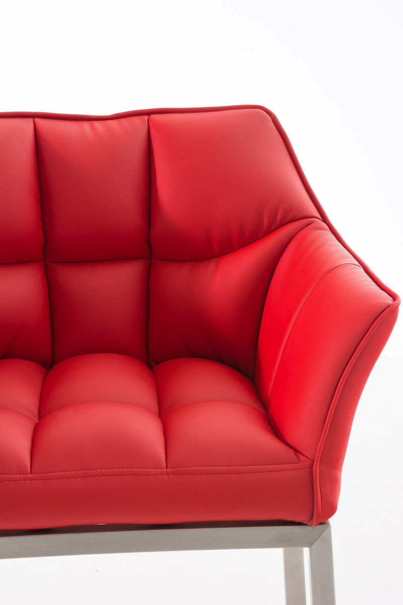 Barhocker Damaso E mit 4-Fuß Gestell, rot