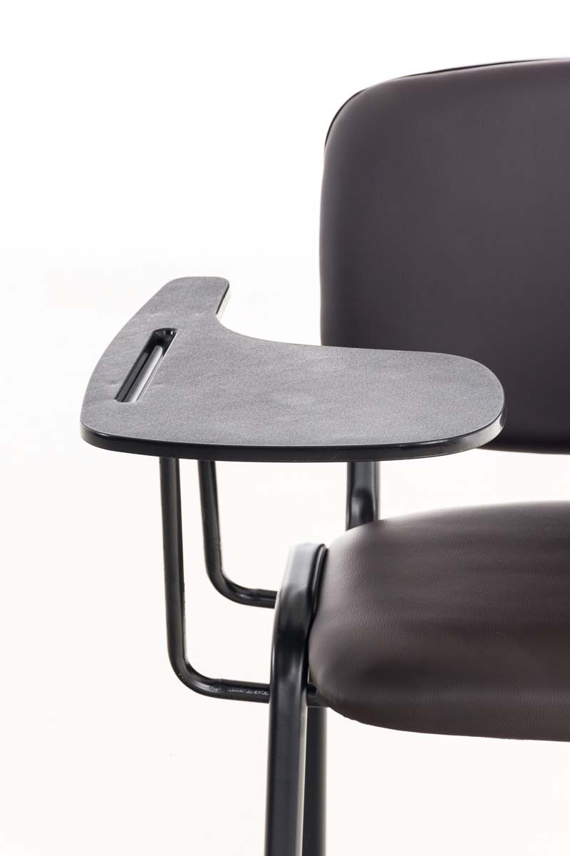 Stuhl Ken mit Klapptisch Kunstleder, braun