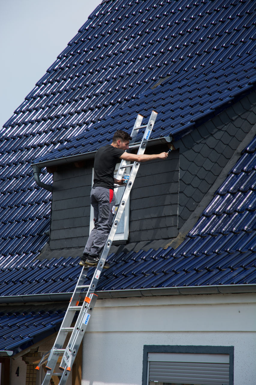 MONTO Fabilo Sprossen-Schiebeleiter, zweiteilig 2x18 Sprossen