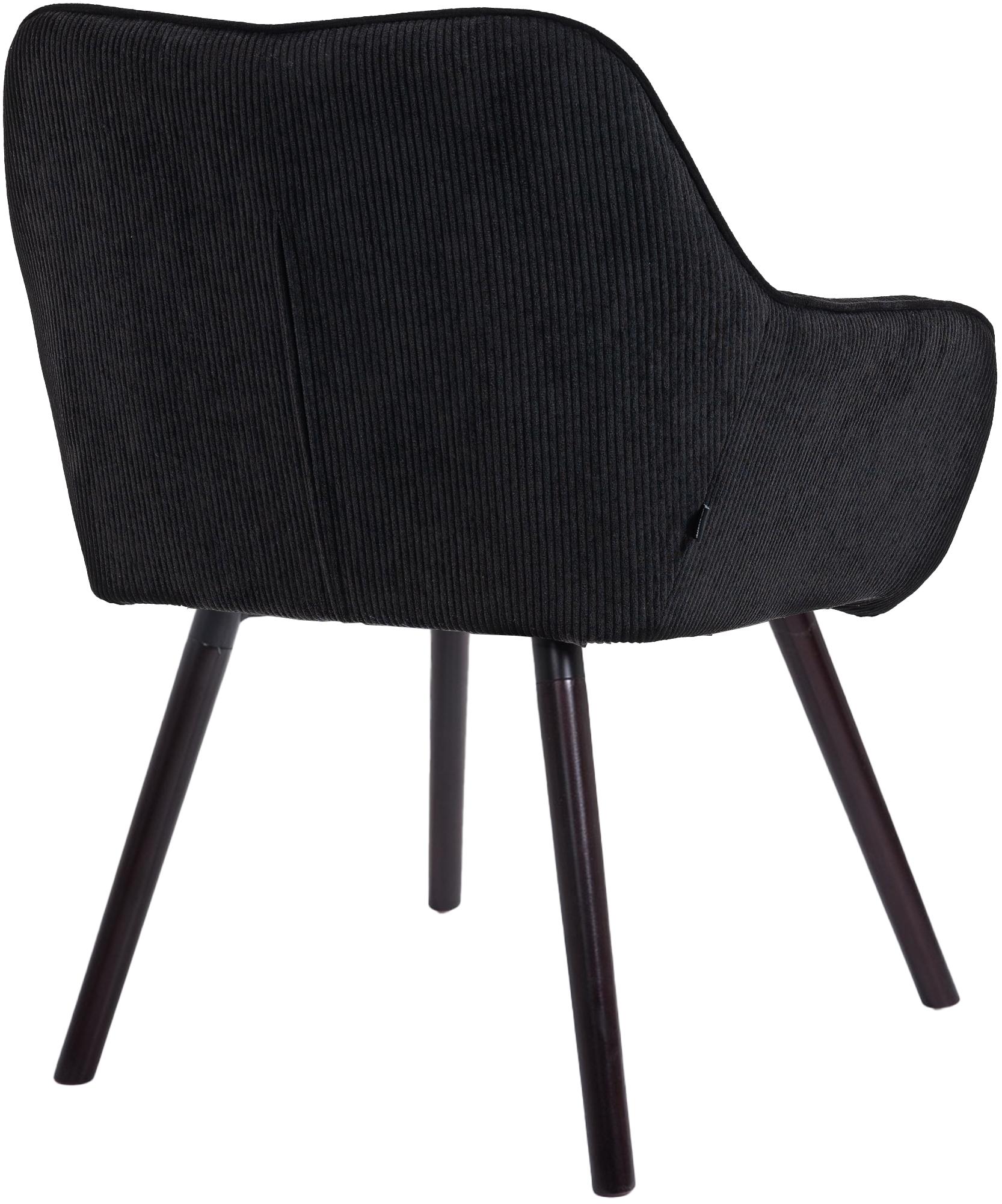 Esszimmerstuhl Vienna Cord schwarz, schwarz