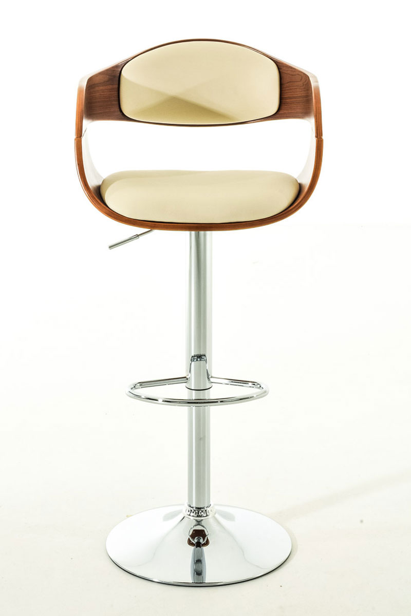 2er Set Barhocker Kingston C Kunstleder, walnuss/creme
