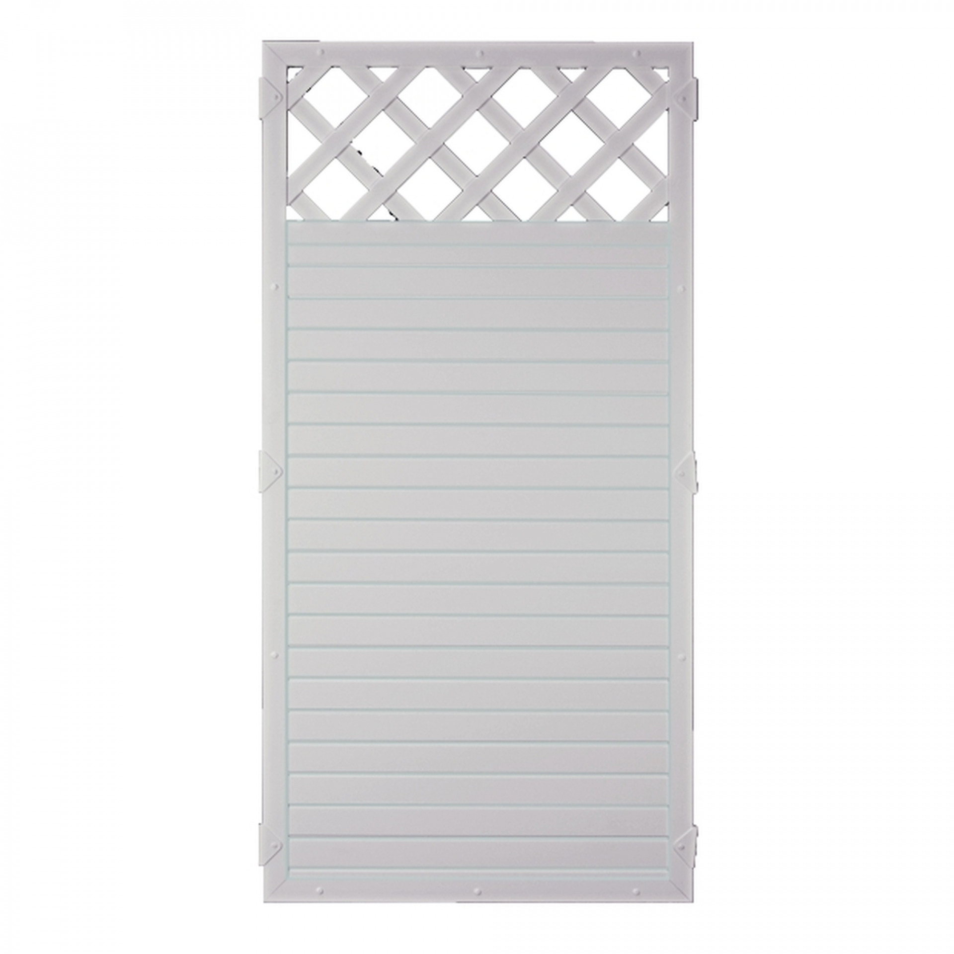 LIGHTLINE KS-Zaun Ranki, 90 x 180 cm, Füllung weiß / Rahmen weiß