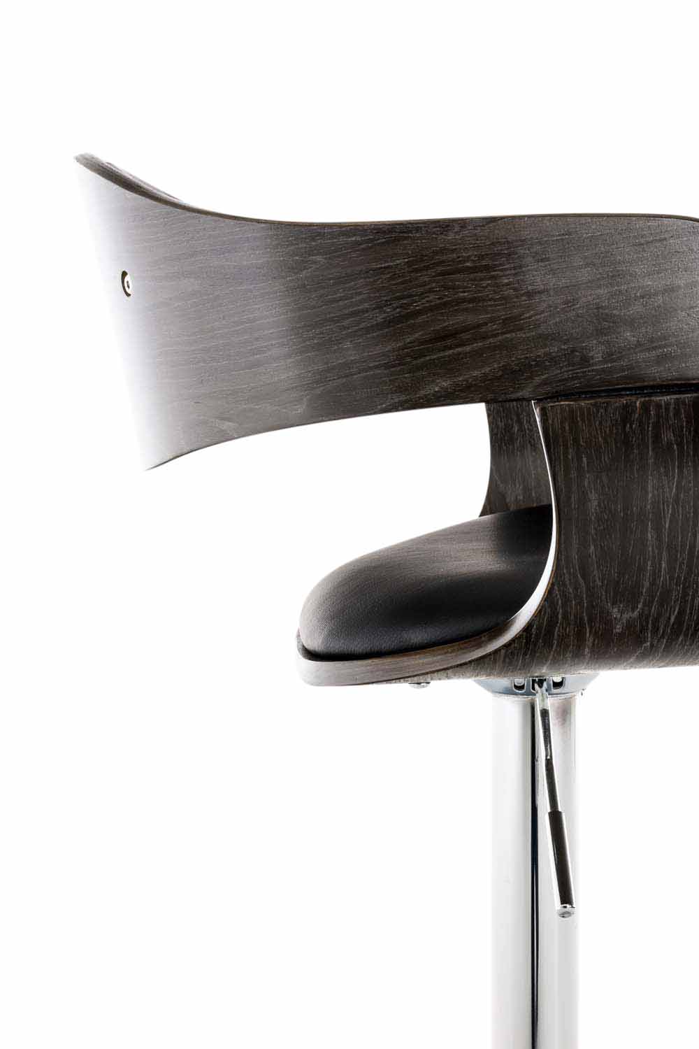 2er Set Barhocker Kingston C Kunstleder, schwarz/grau