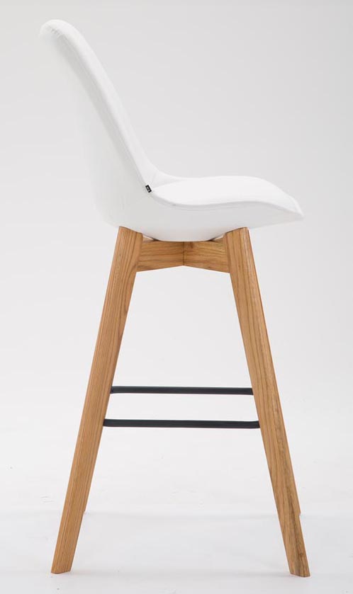 2er Set Barhocker Metz Kunstleder natura, weiß