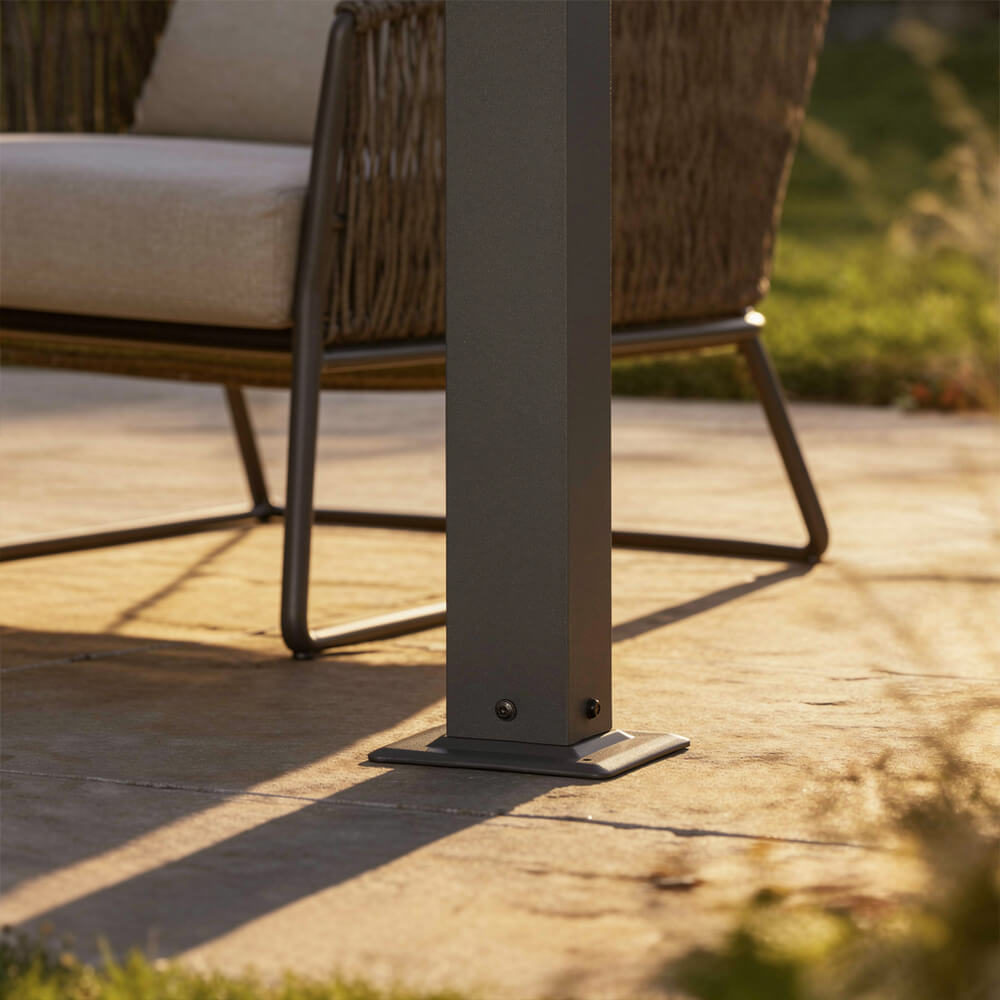 Pavillon mit Stoffdach SANTORA Creme - 300 x 300 cm