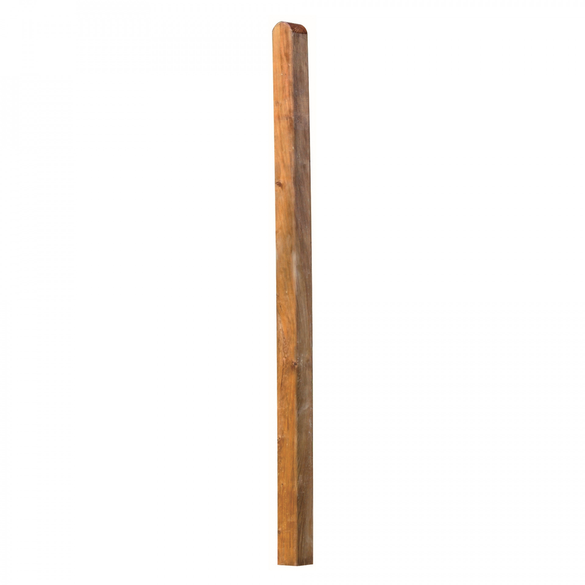 Pfosten BRAUN Kopf gerundet, 9 x 9 x 165 cm, kdi-braun, allseitig glatt