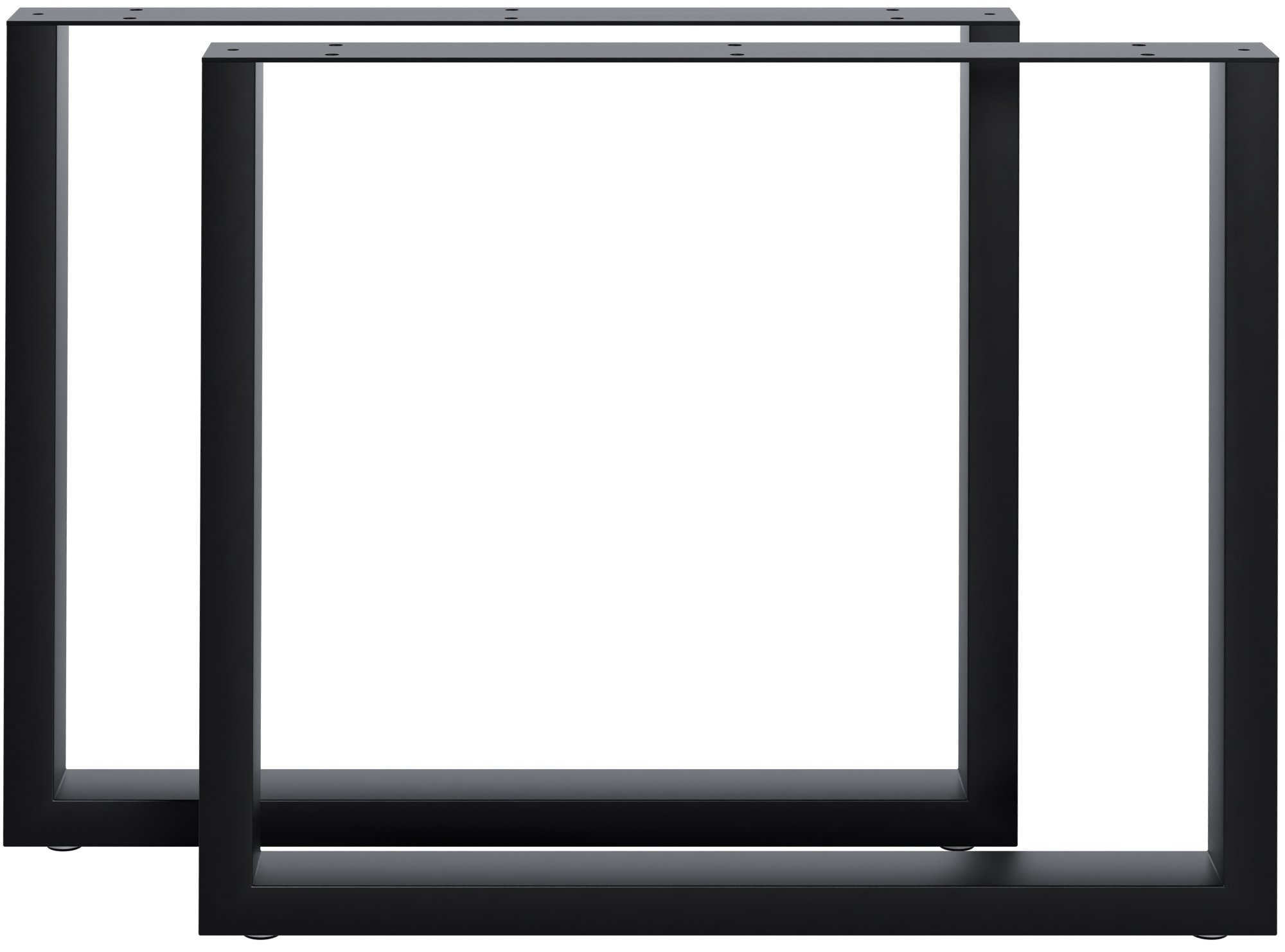 2x Tischbeine Ilkan, 80 cm, schwarz