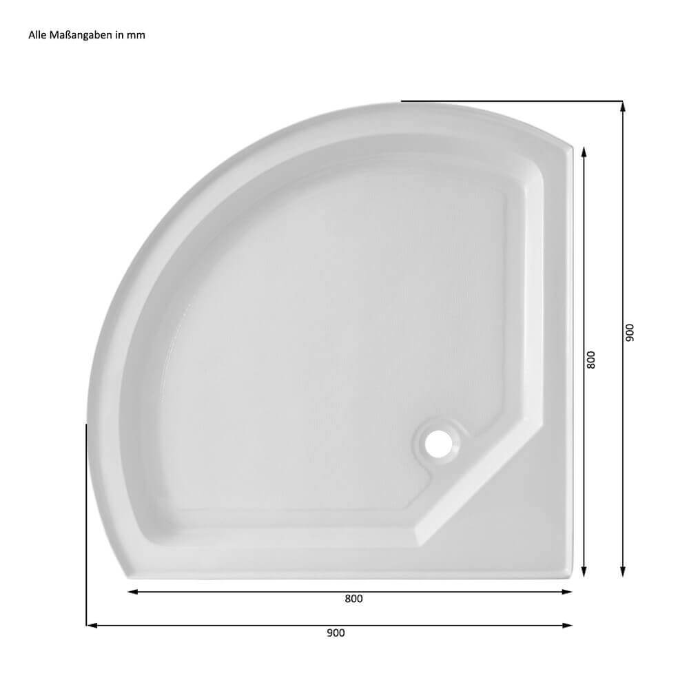 Duschkabine mit Wasserfall und Rückenmassage WHITE PEARL - 90 x 90 cm