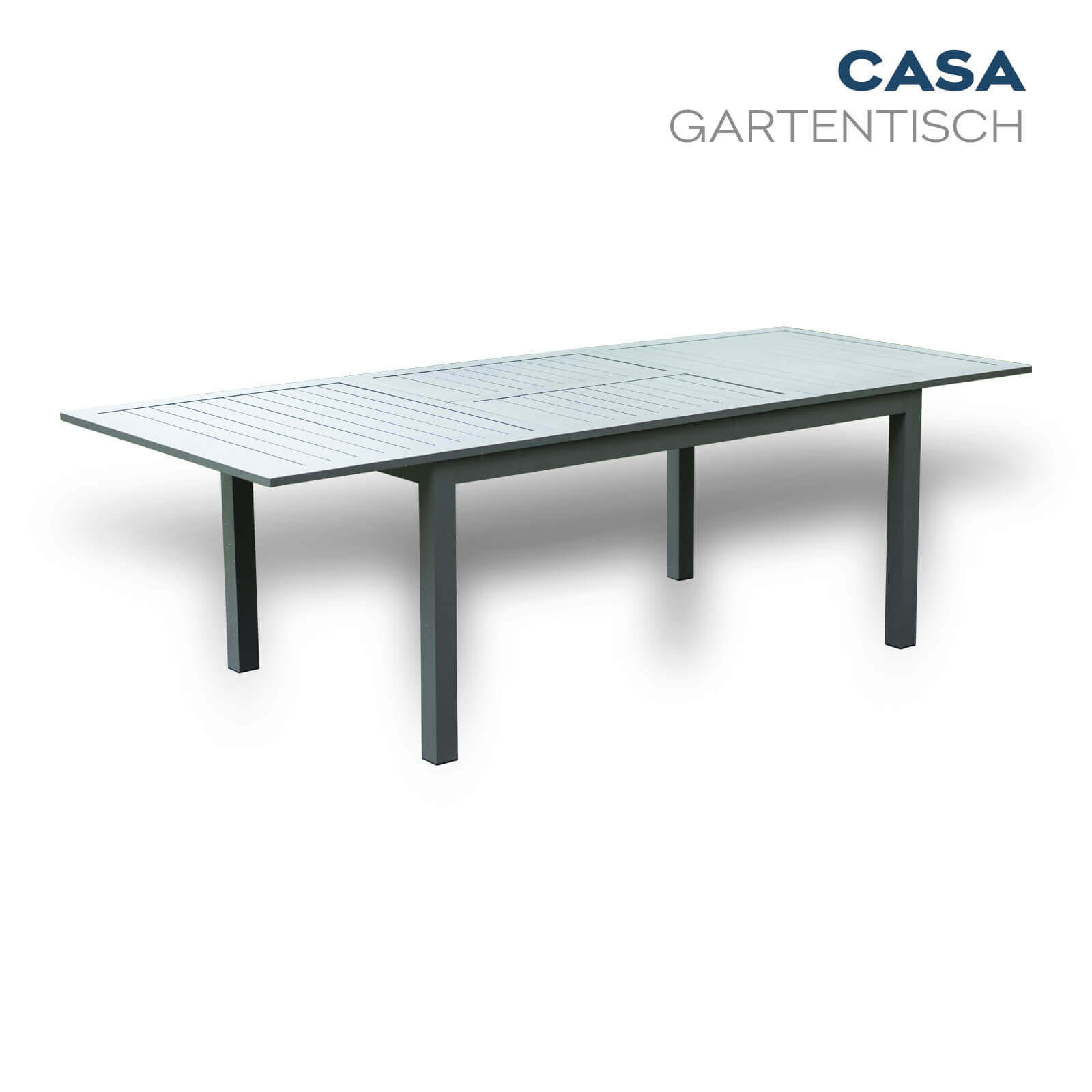 Garten-Sitzgruppe ausziehbar CASA MADERA - 160/240 x 100 cm 8 Stühle