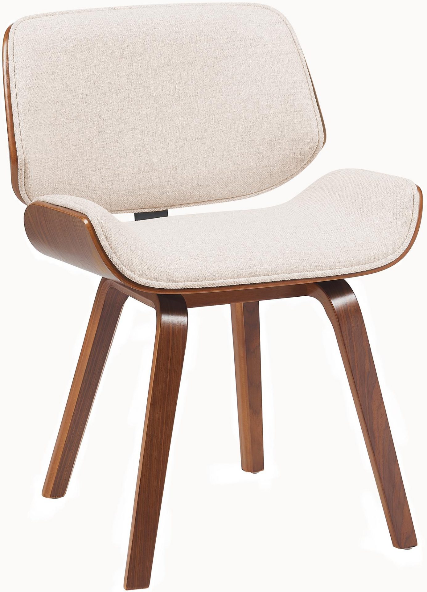 Besucherstuhl Beverley Stoff, walnuss/creme