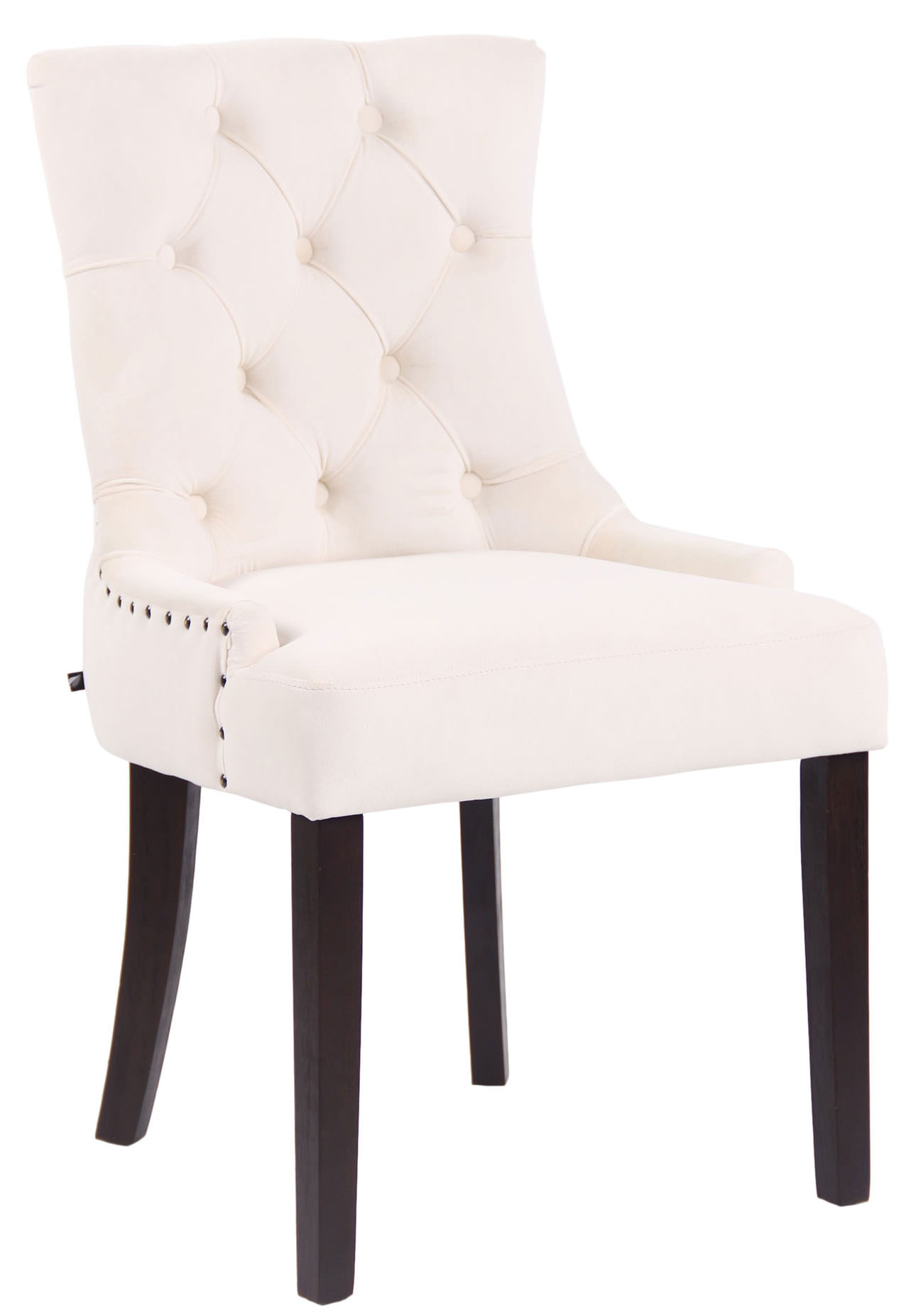 Esszimmerstuhl Aberdeen Samt antik, creme