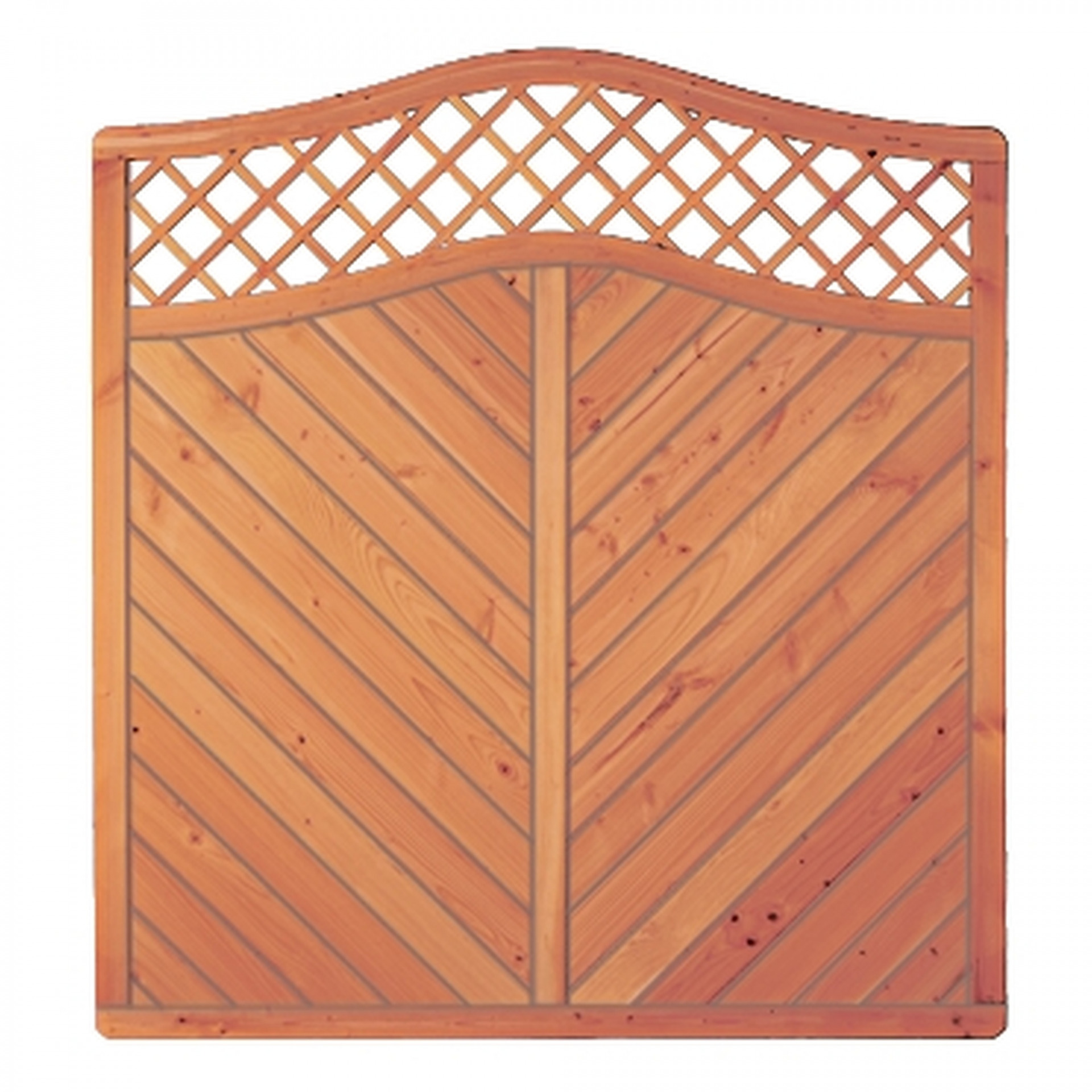 CLASSICO-Serie Krone-Ranki, 180 x 180/190 cm, Lärche/ Douglasie, Rahmen 40/68 mm, Profilbretter 16/118 mm
