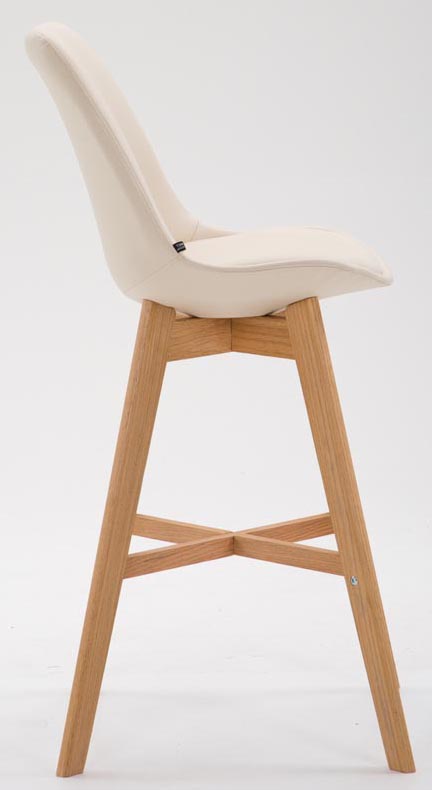 2er Set Barhocker Cannes Kunstleder natura, creme