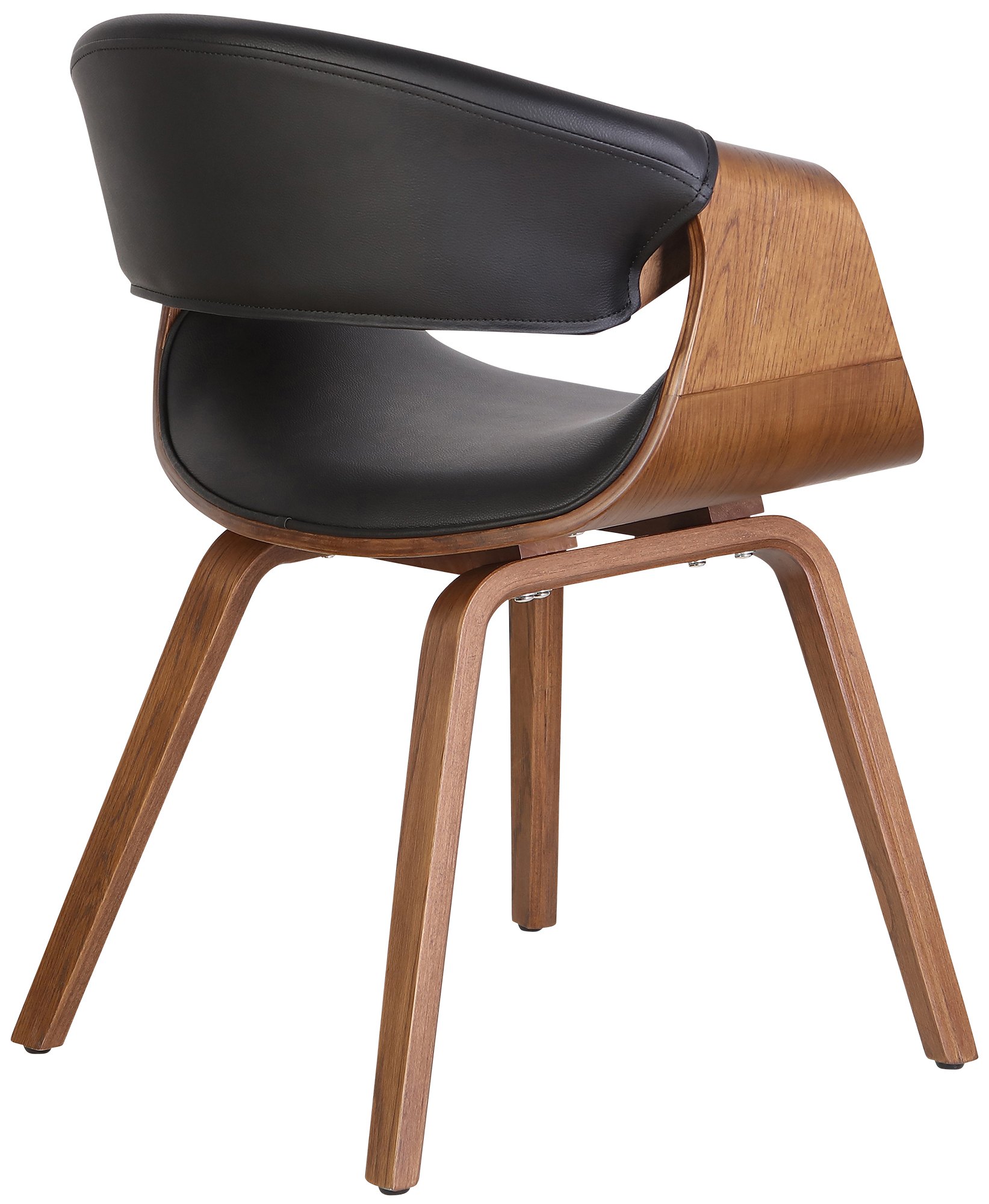 2er Set Esszimmerstuhl Foley Kunstleder, eiche/schwarz