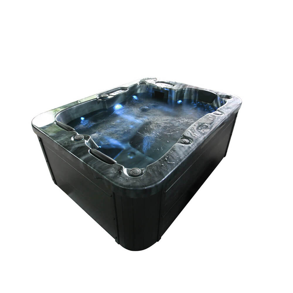 Outdoor Whirlpool BLACK MARBLE PURE - 210 x 160 cm für 3 Personen