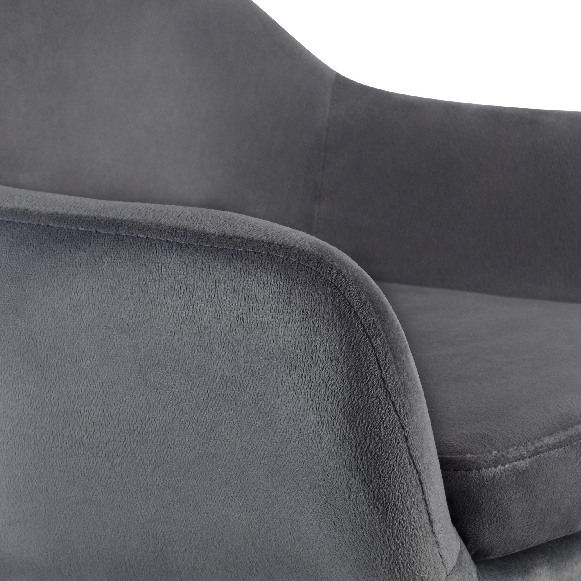Barhocker Grant Samt, grau